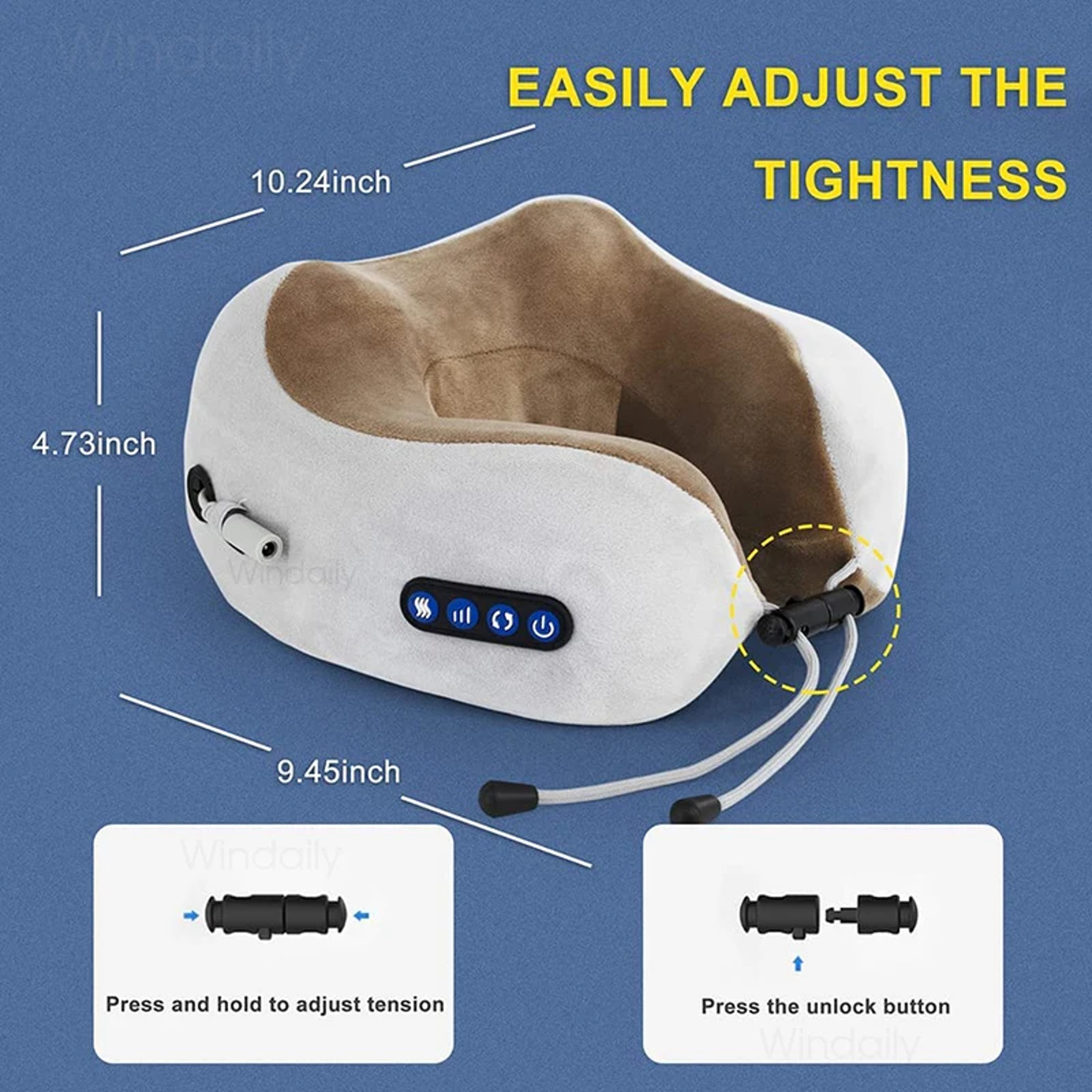 Electric Neck Massager with Heat & 3D Kneading for Neck and Shoulder Relief – view 5