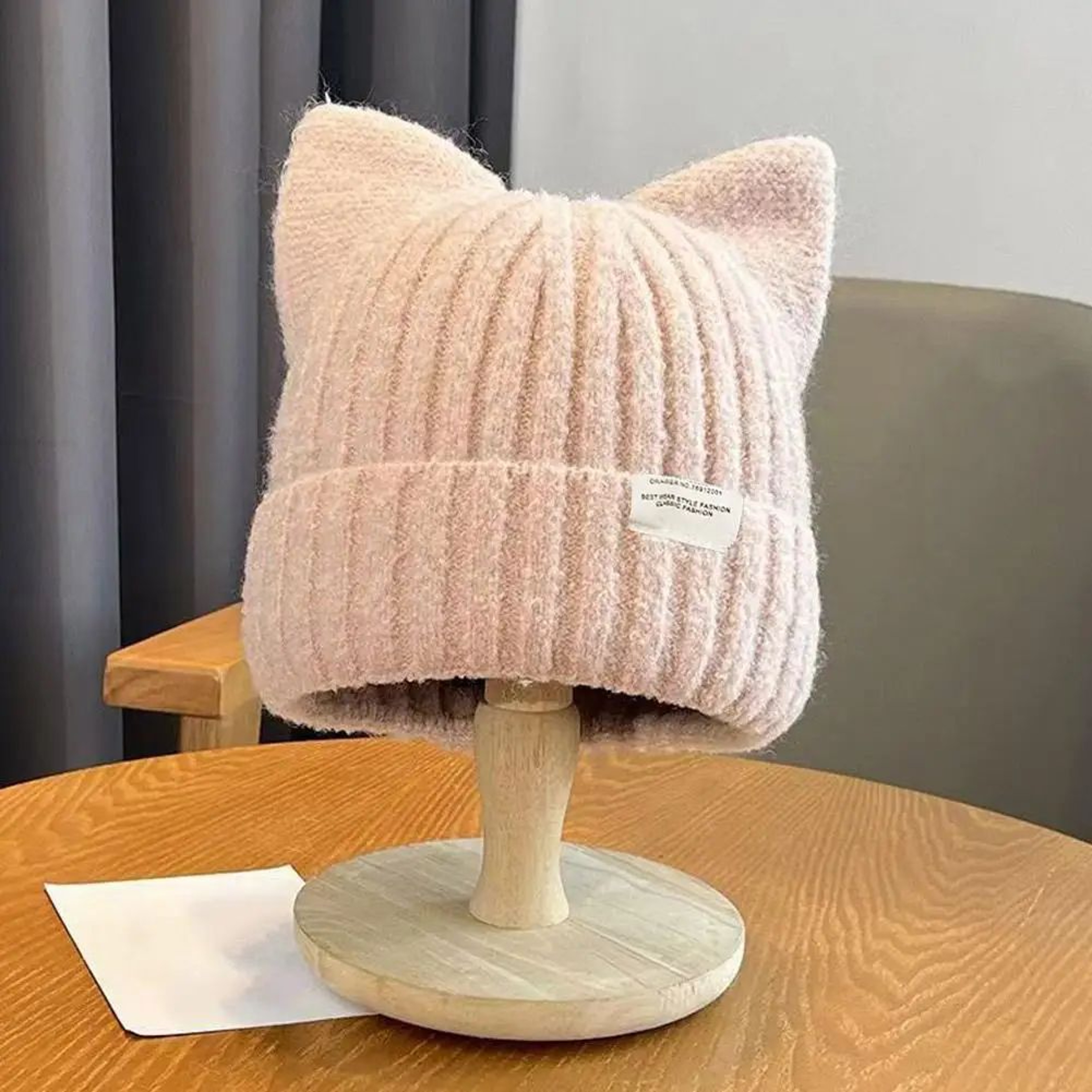 Cute Cat Ear Knitted Winter Beanie 9