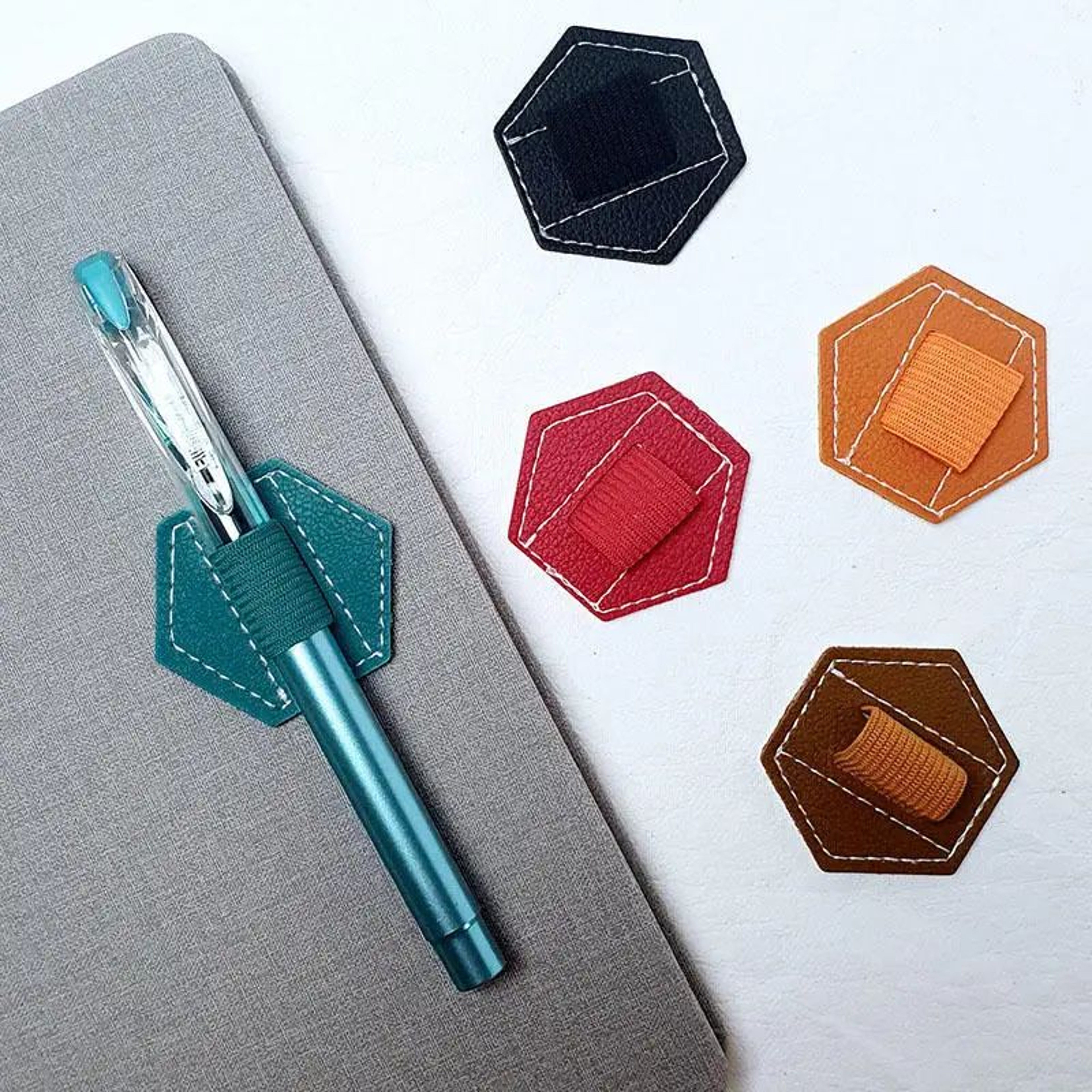 PU Adhesive Magnetic Pen Holder For Tablet And Laptop 7