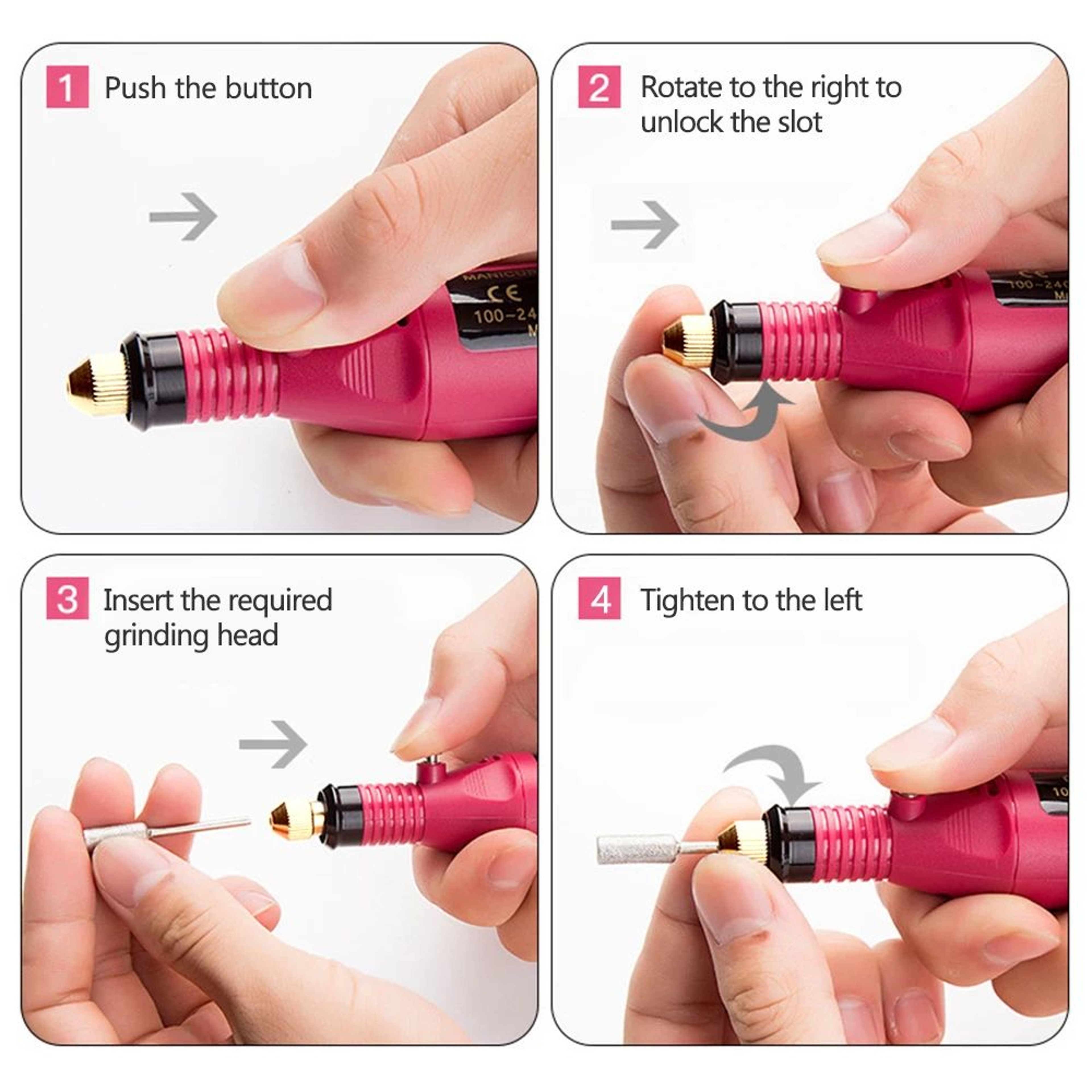 LULAA Electric Nail Drill Machine Set 4