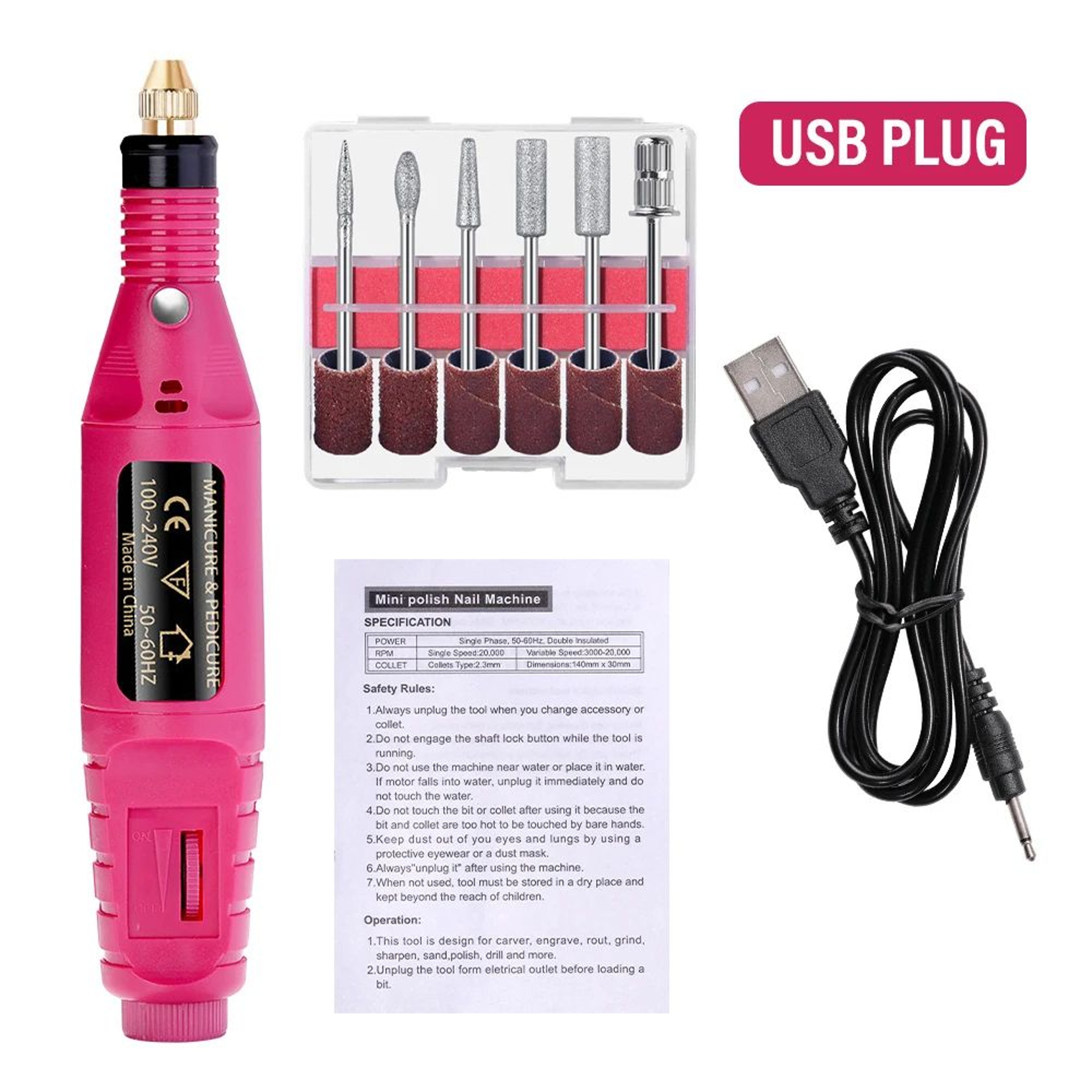 LULAA Electric Nail Drill Machine Set 8