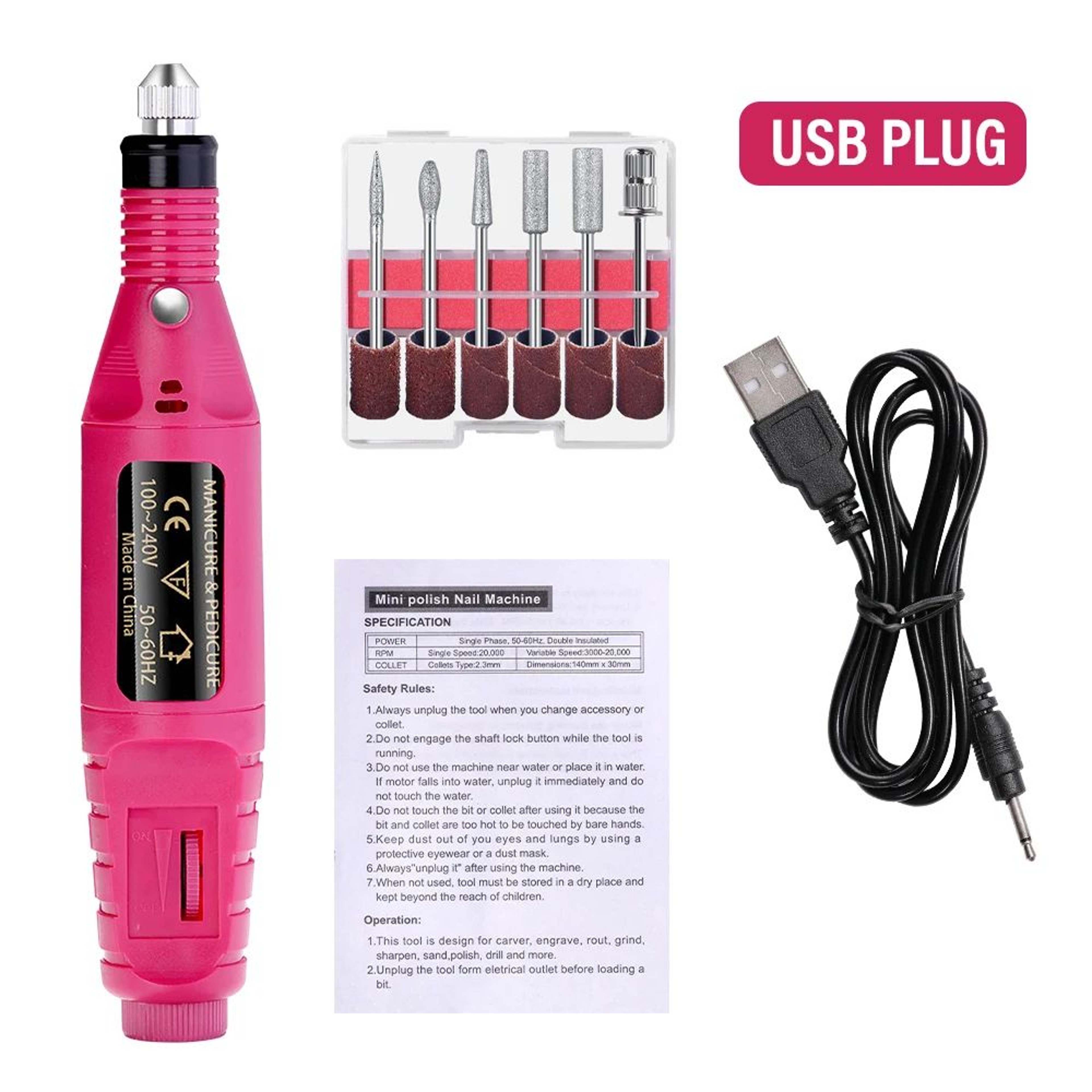 LULAA Electric Nail Drill Machine Set 18
