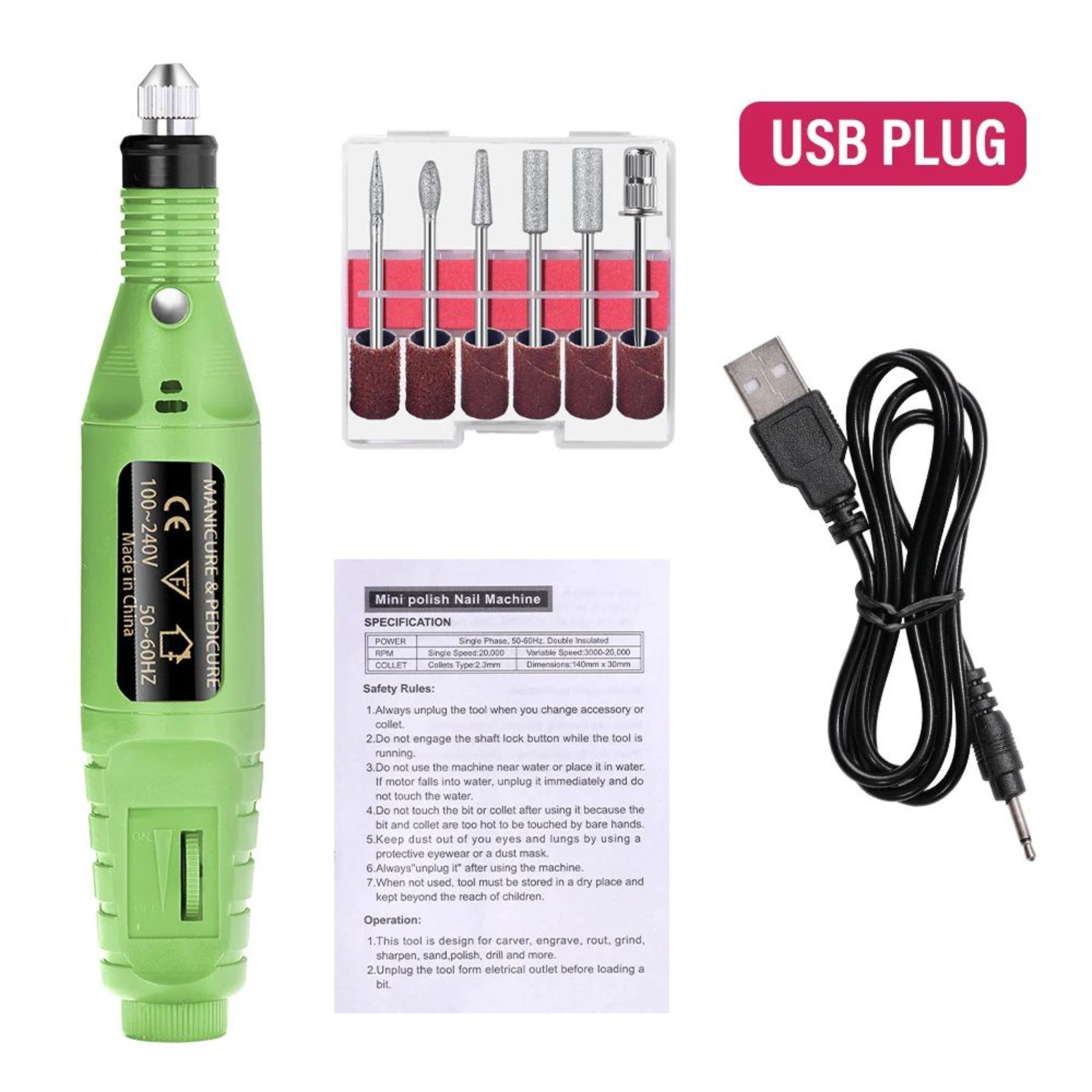 LULAA Electric Nail Drill Machine Set 21