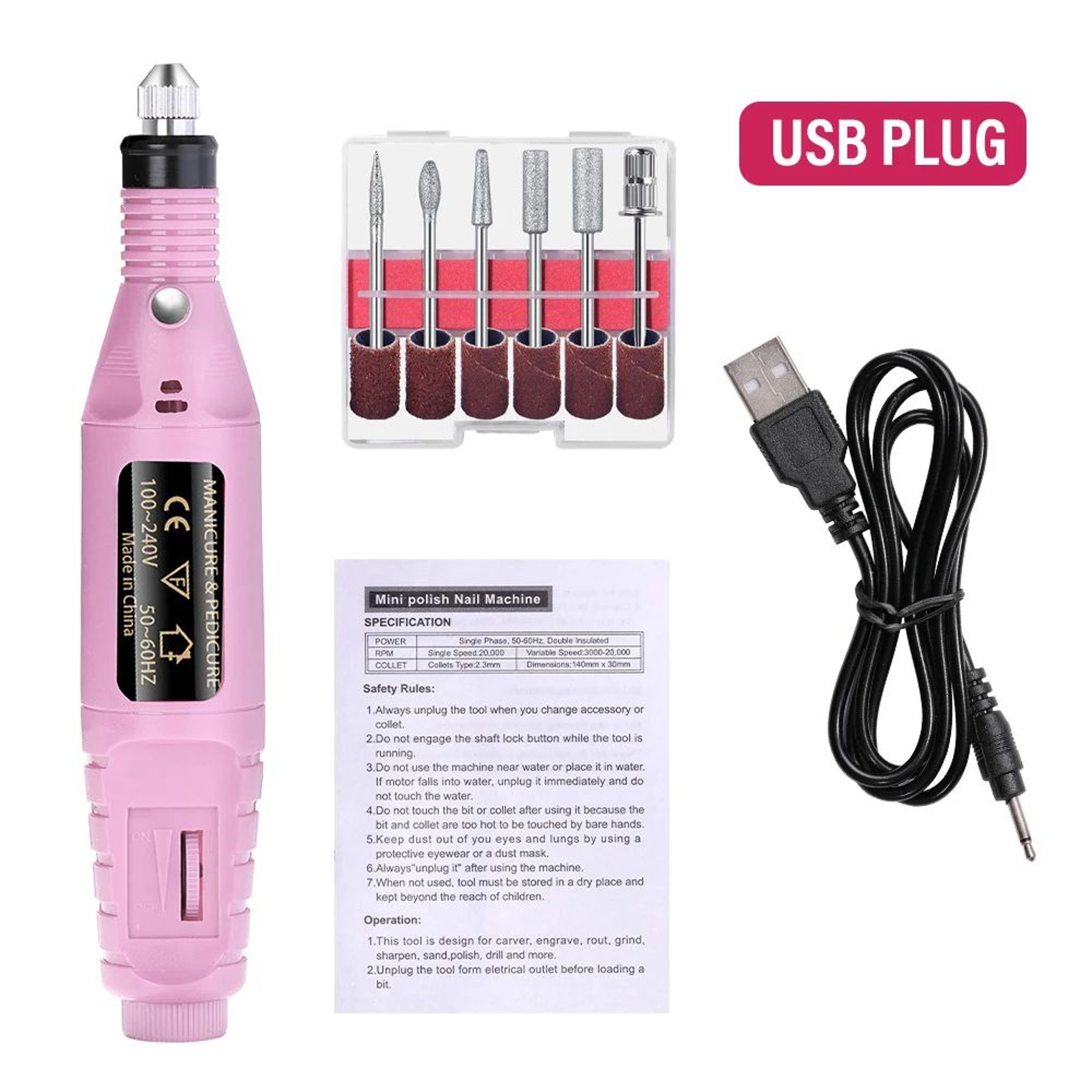 LULAA Electric Nail Drill Machine Set 23
