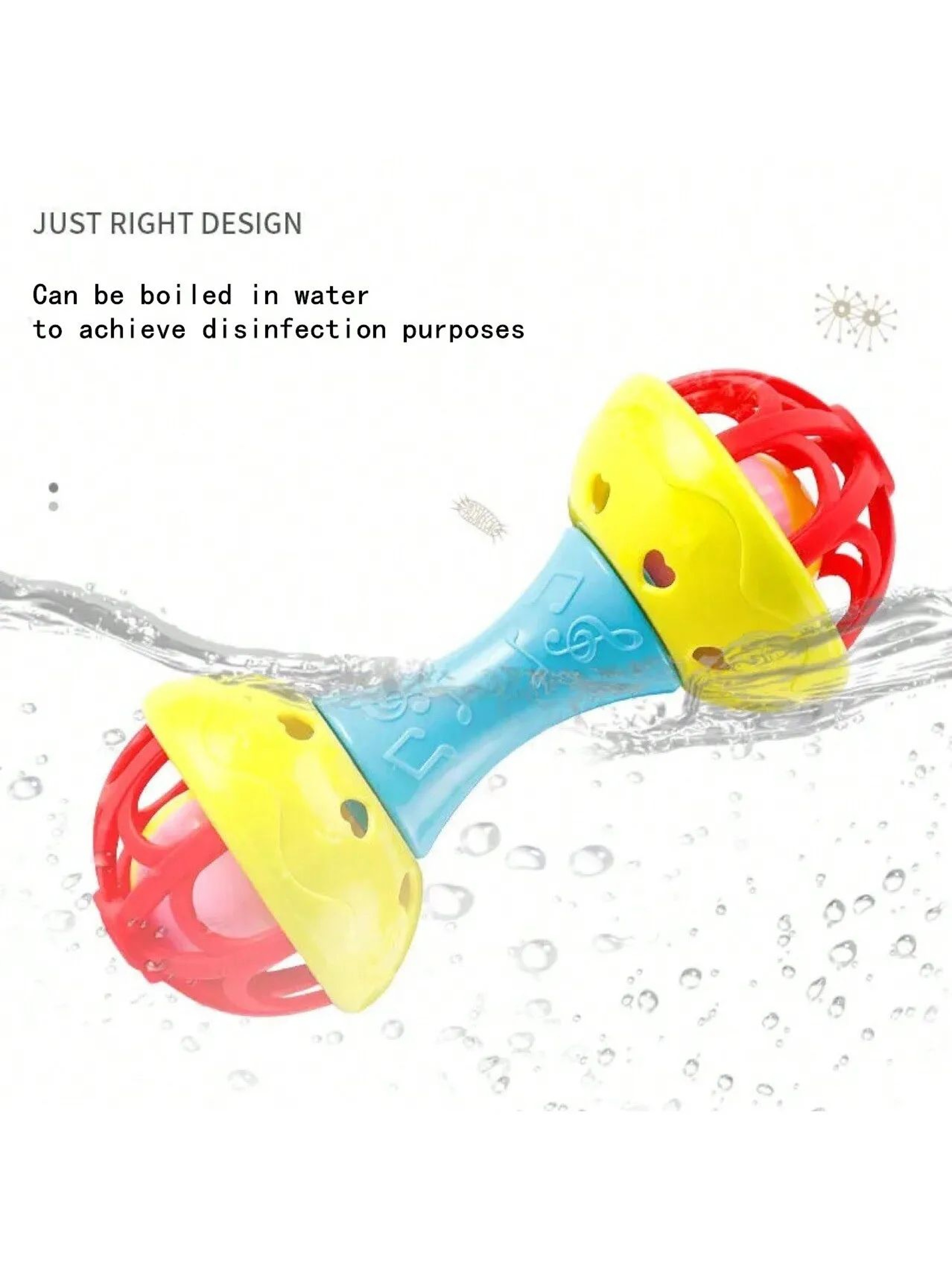 Toddler DoubleHeaded Hand Rattle Toy 2