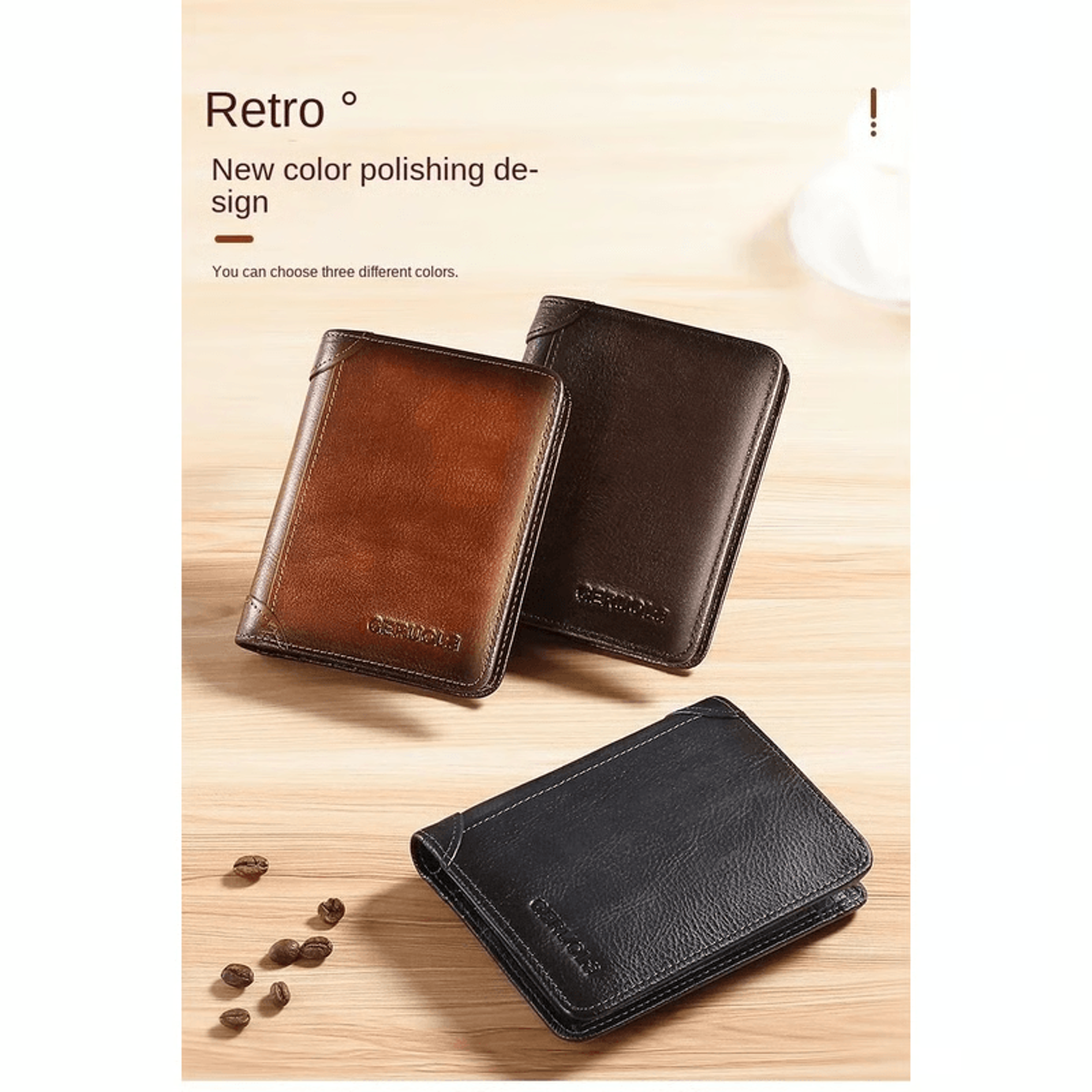 Genuine Leather RFID Trifold Wallet For Men  Organized Carry Privacy Protection 14