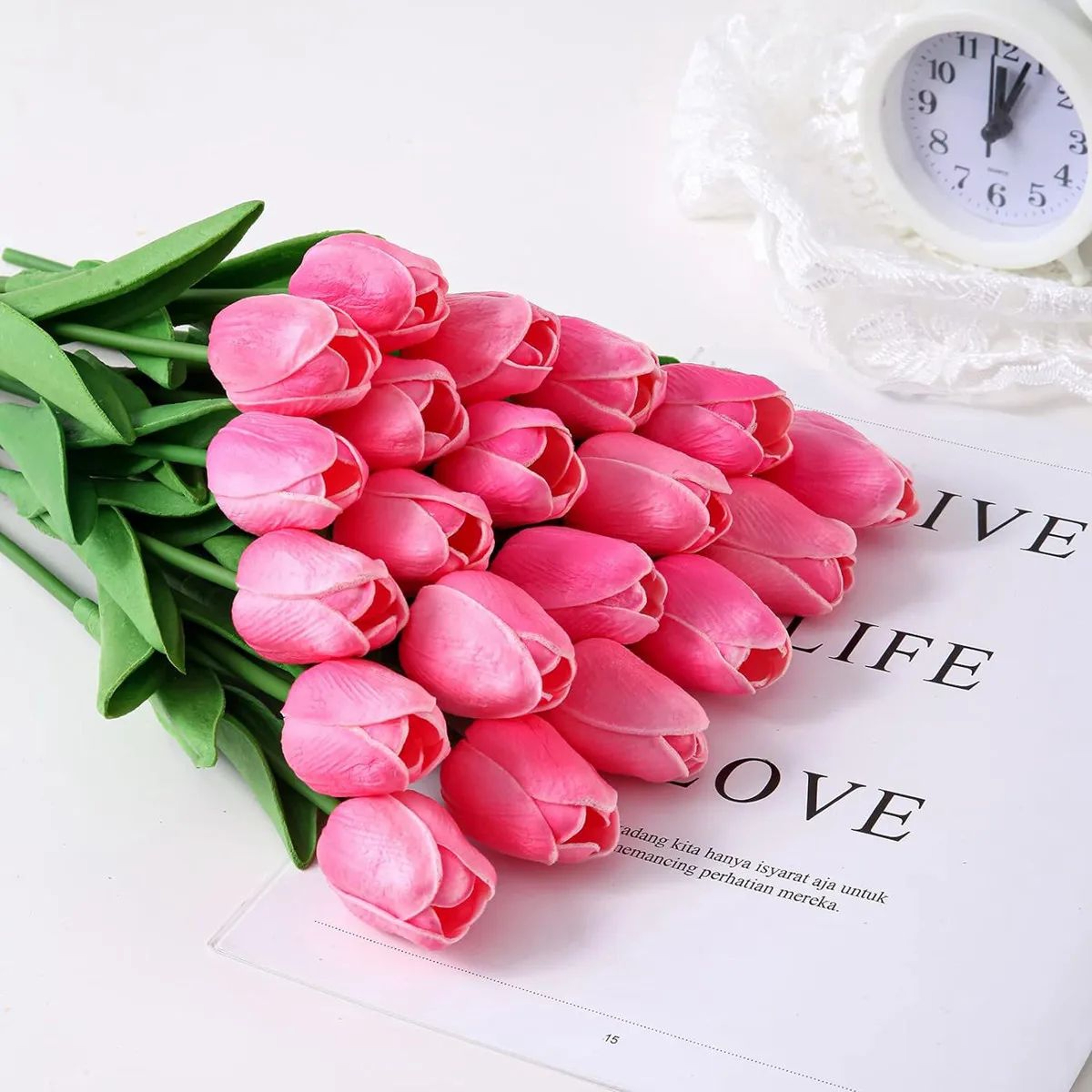 10Pcs Realistic Artificial Tulip Flowers For Home Decor 2