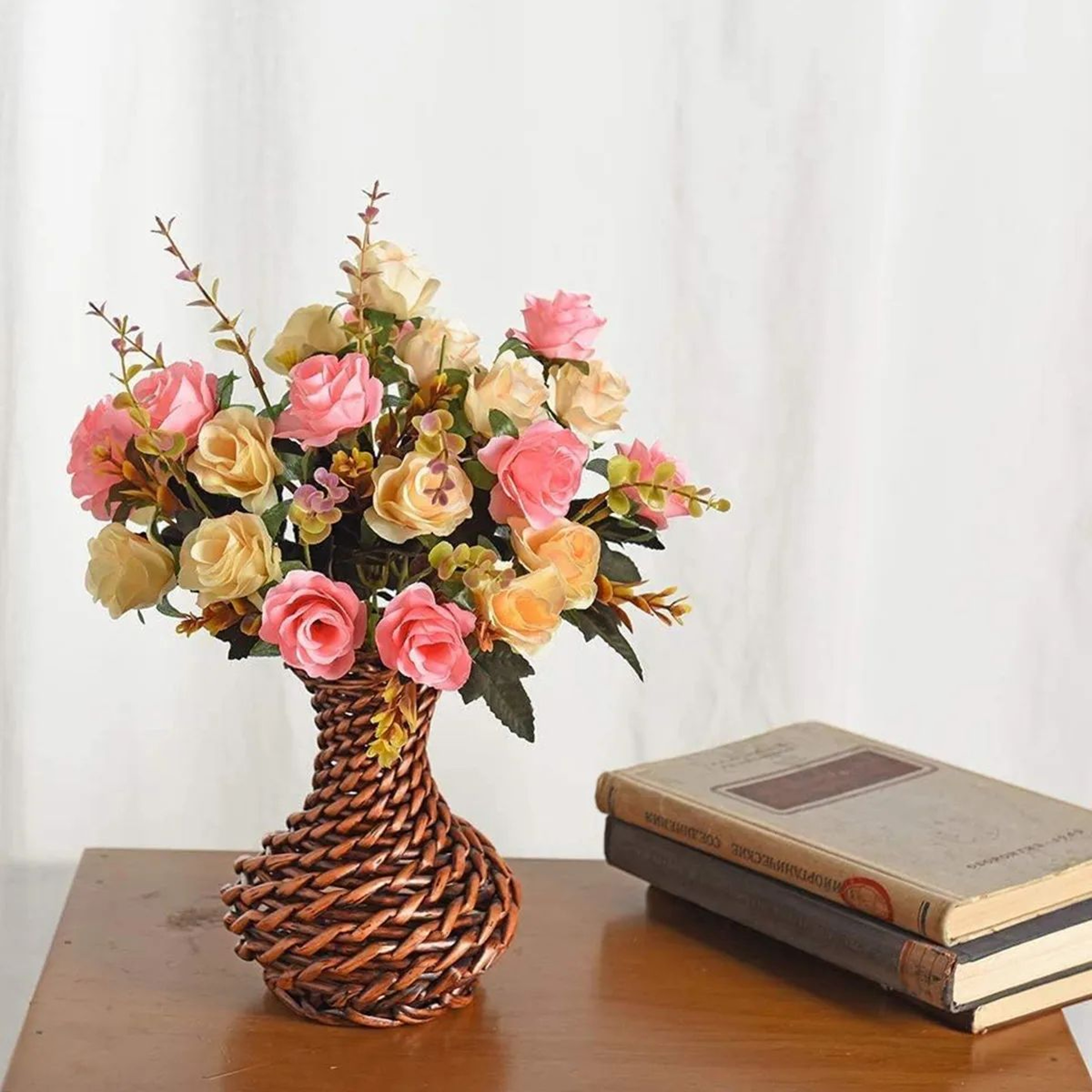 Silk Rose Artificial Flowers For Wedding Home Garden Decor 3