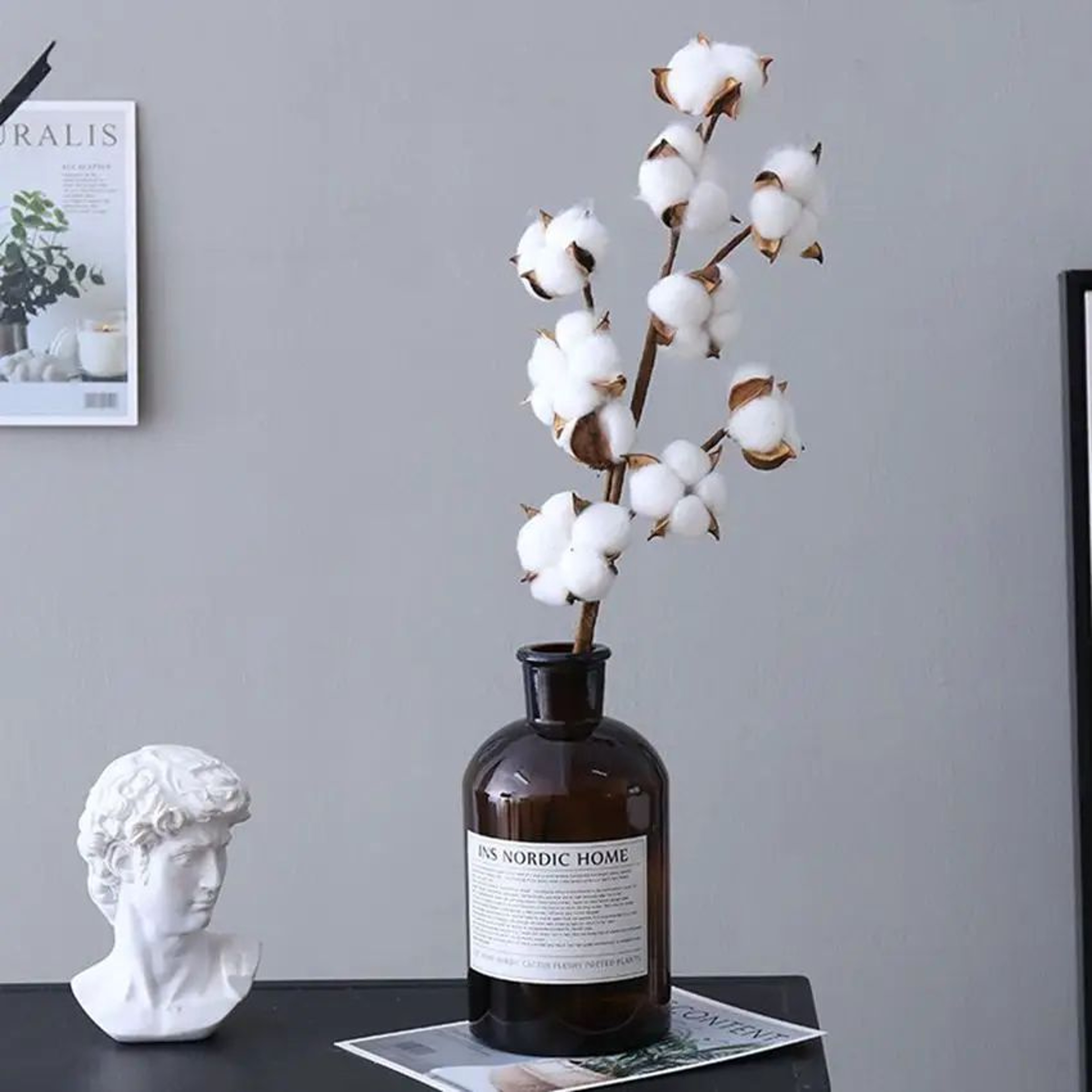 Artificial Cotton Floral Spray Garland For Decor 5