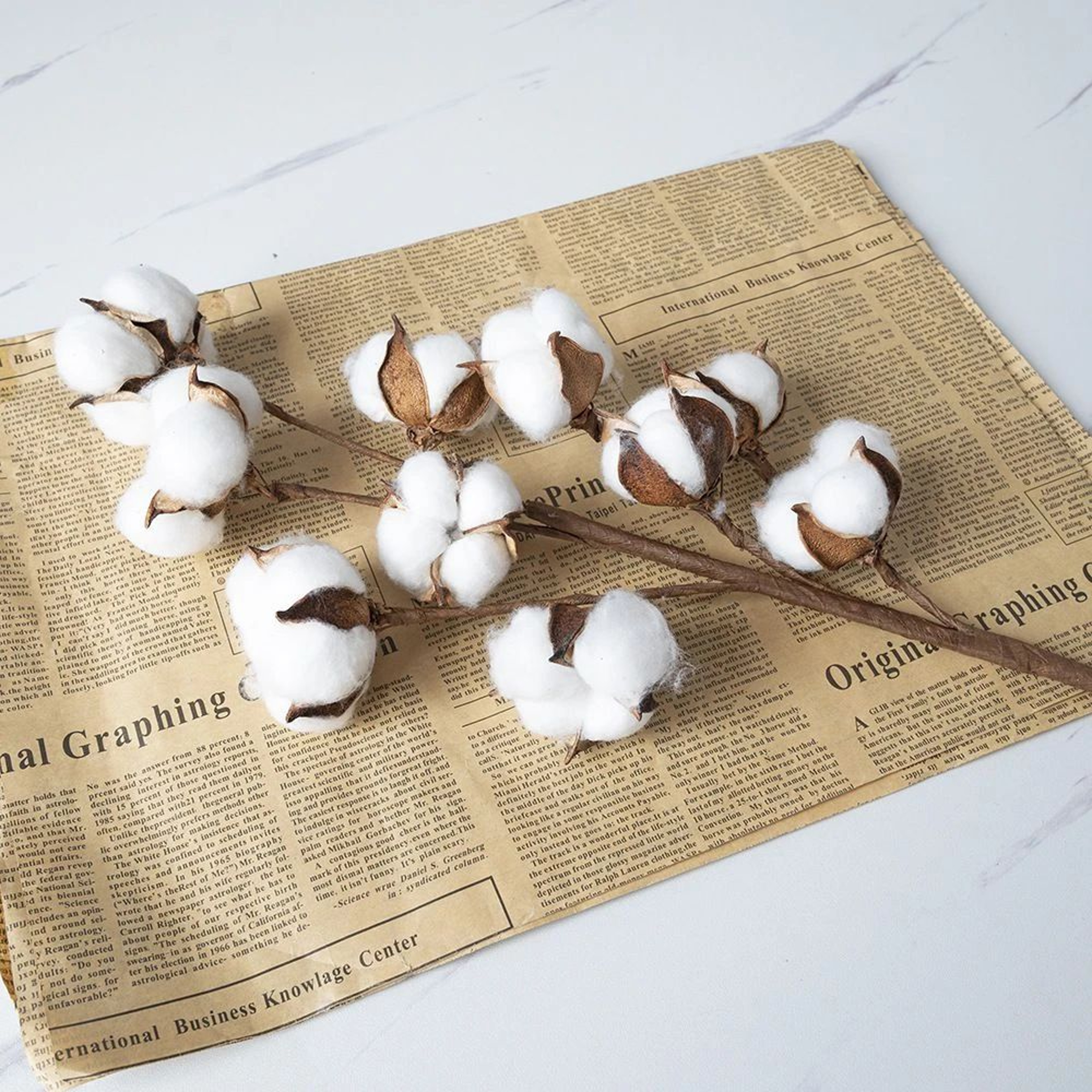 Artificial Cotton Floral Spray Garland For Decor 6