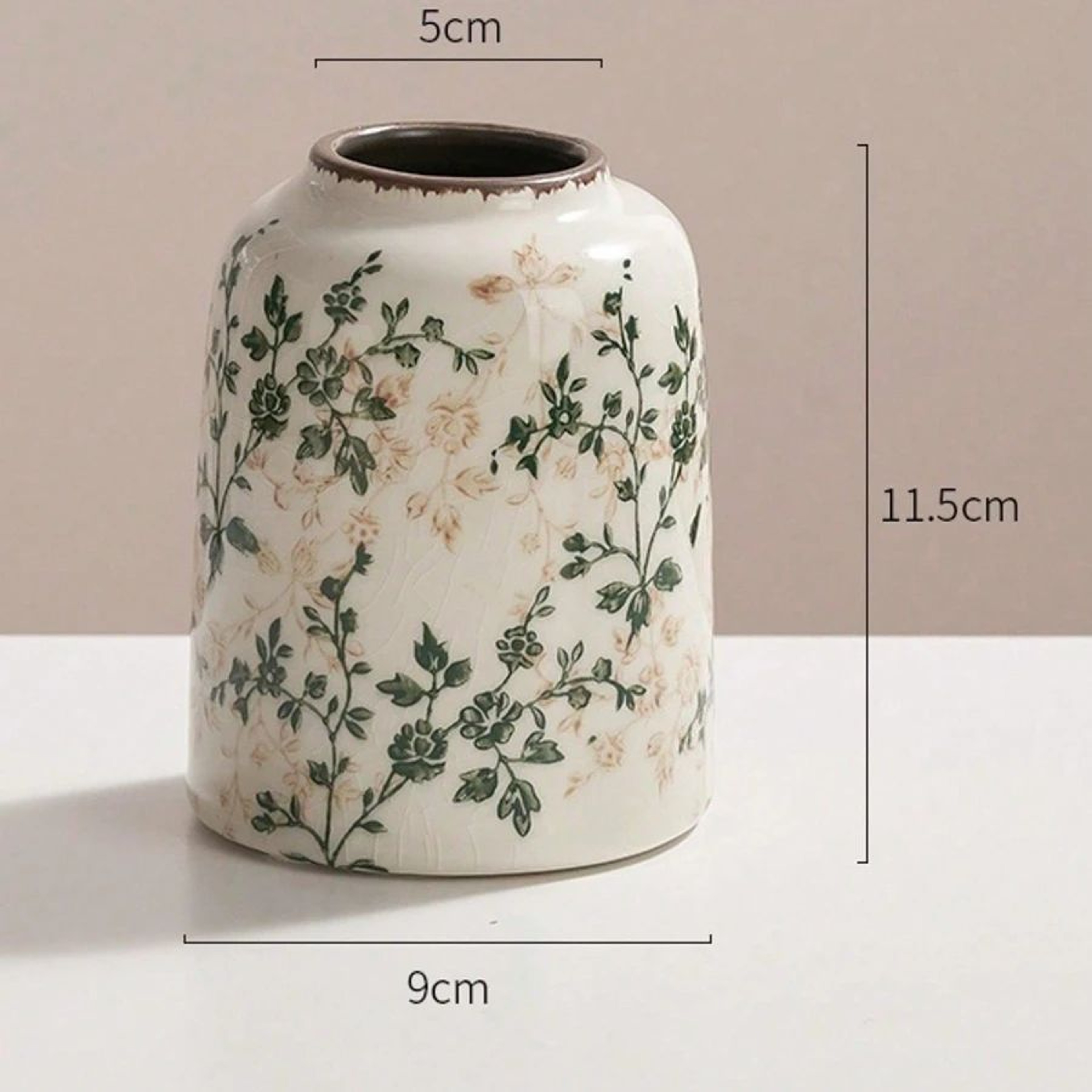 Ice Crackle Ceramic Vase Handmade Bohemian Decor 8