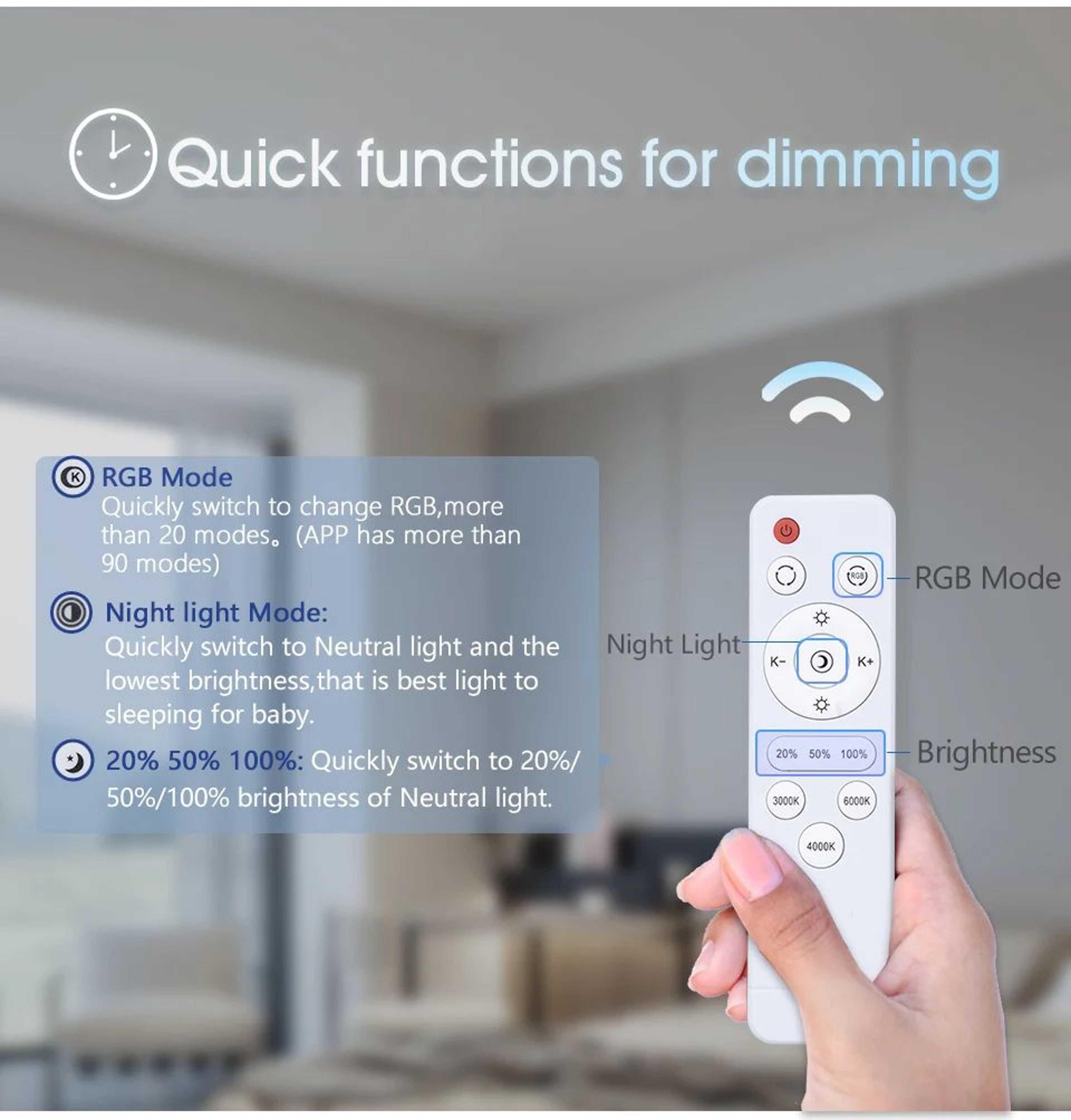 Smart RGB CCT LED Ceiling Light With App Control 6