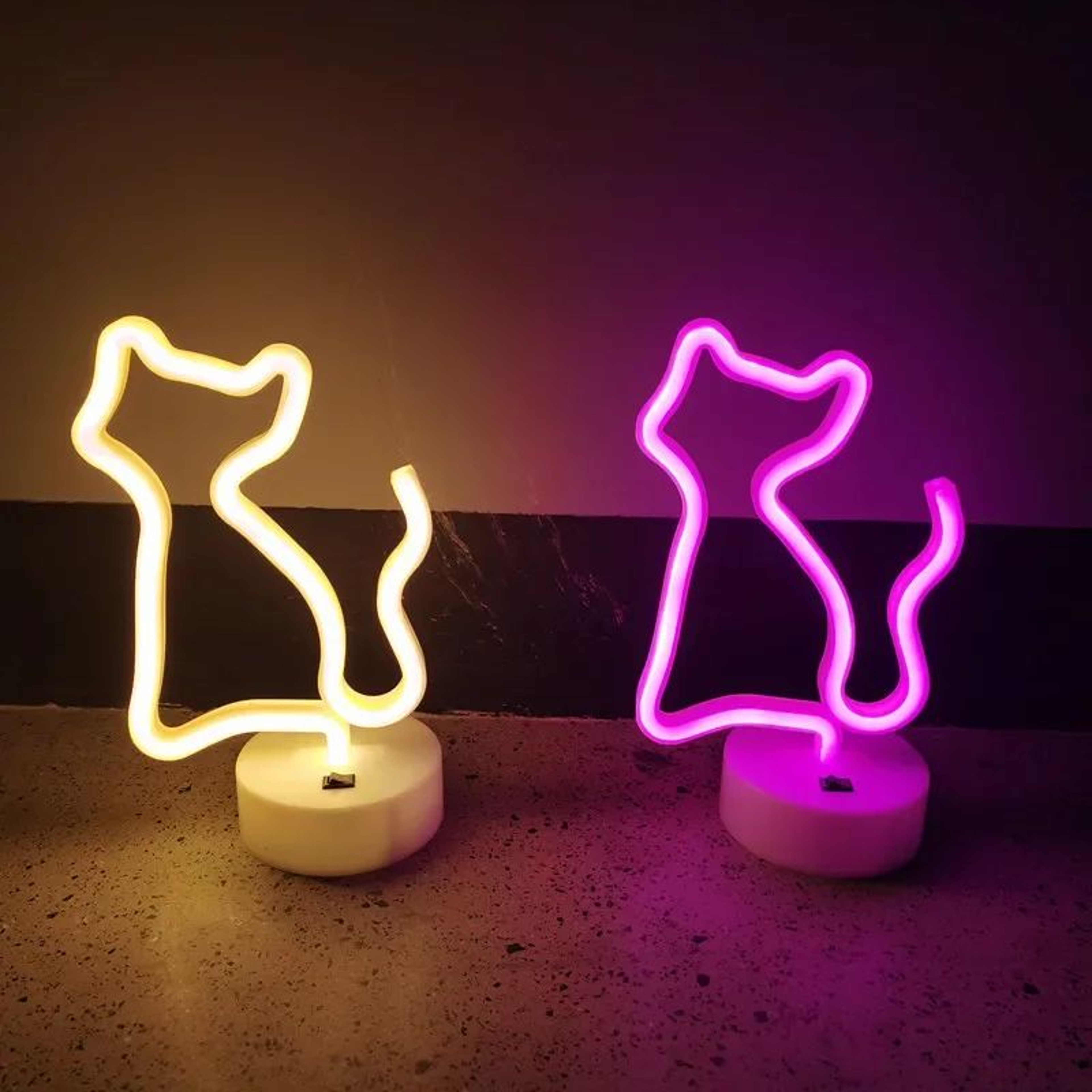 LED Cat Neon Light Sign USB  Battery LED Lamp 2