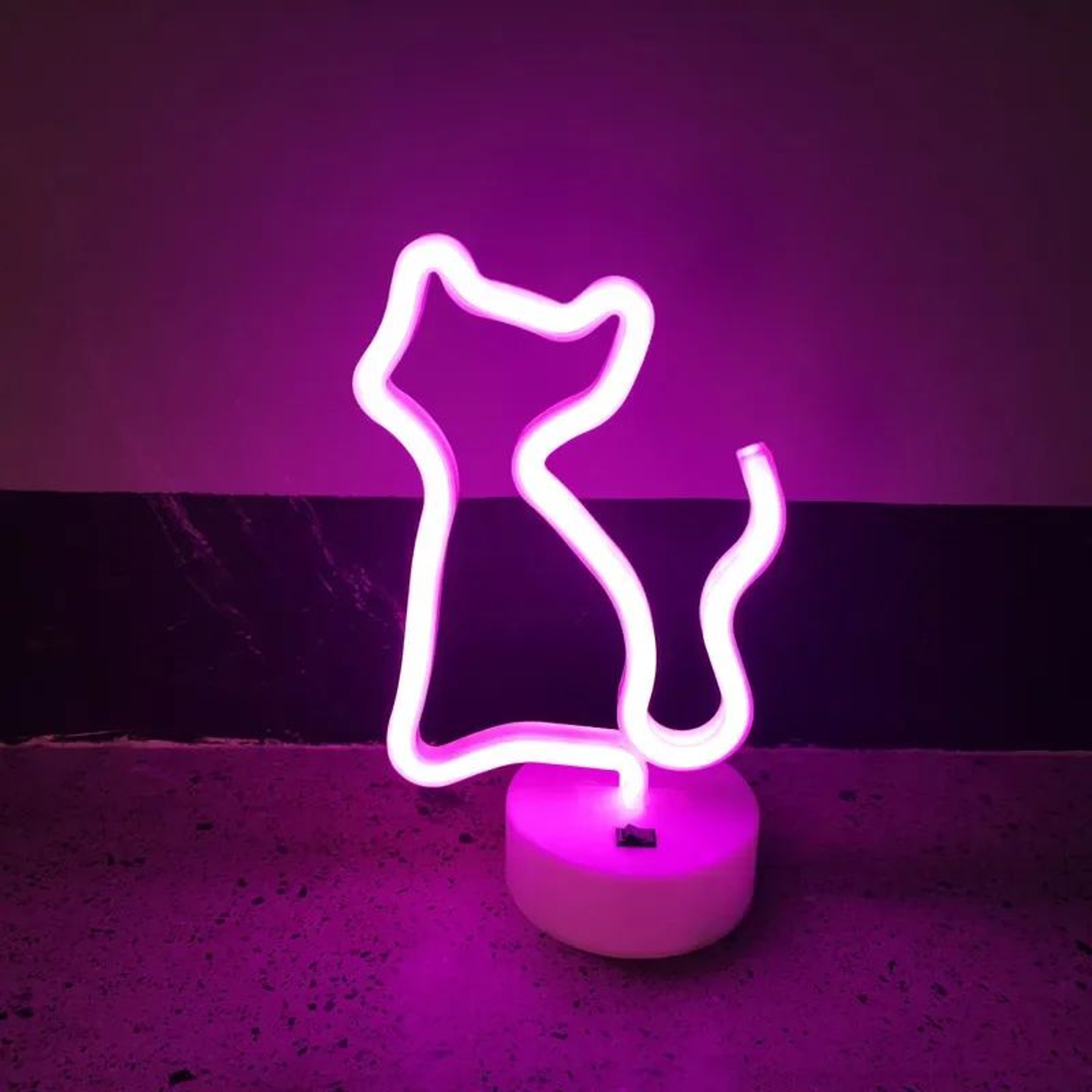 LED Cat Neon Light Sign USB  Battery LED Lamp 8