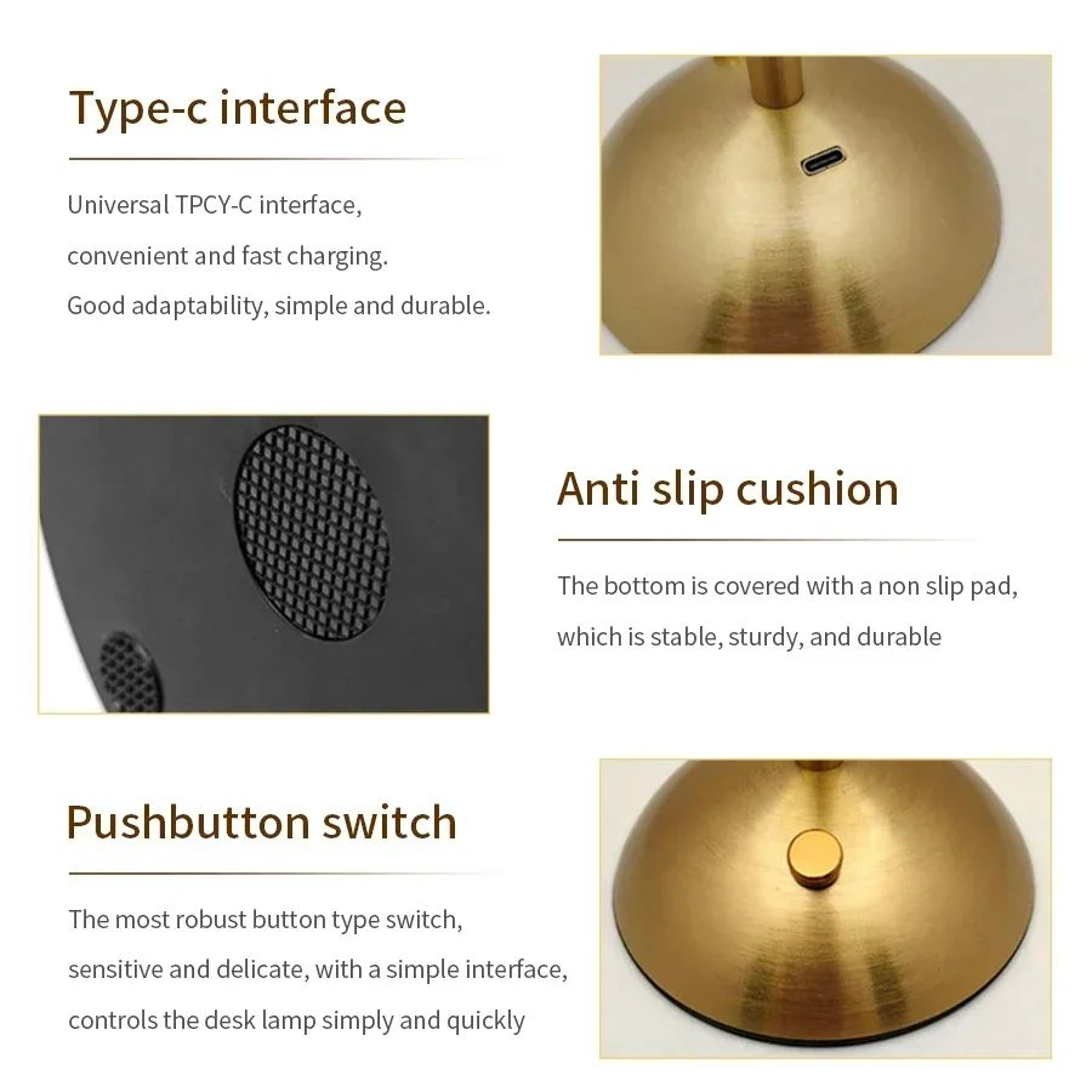 Crystal LED Rechargeable Touch Table Lamp 5