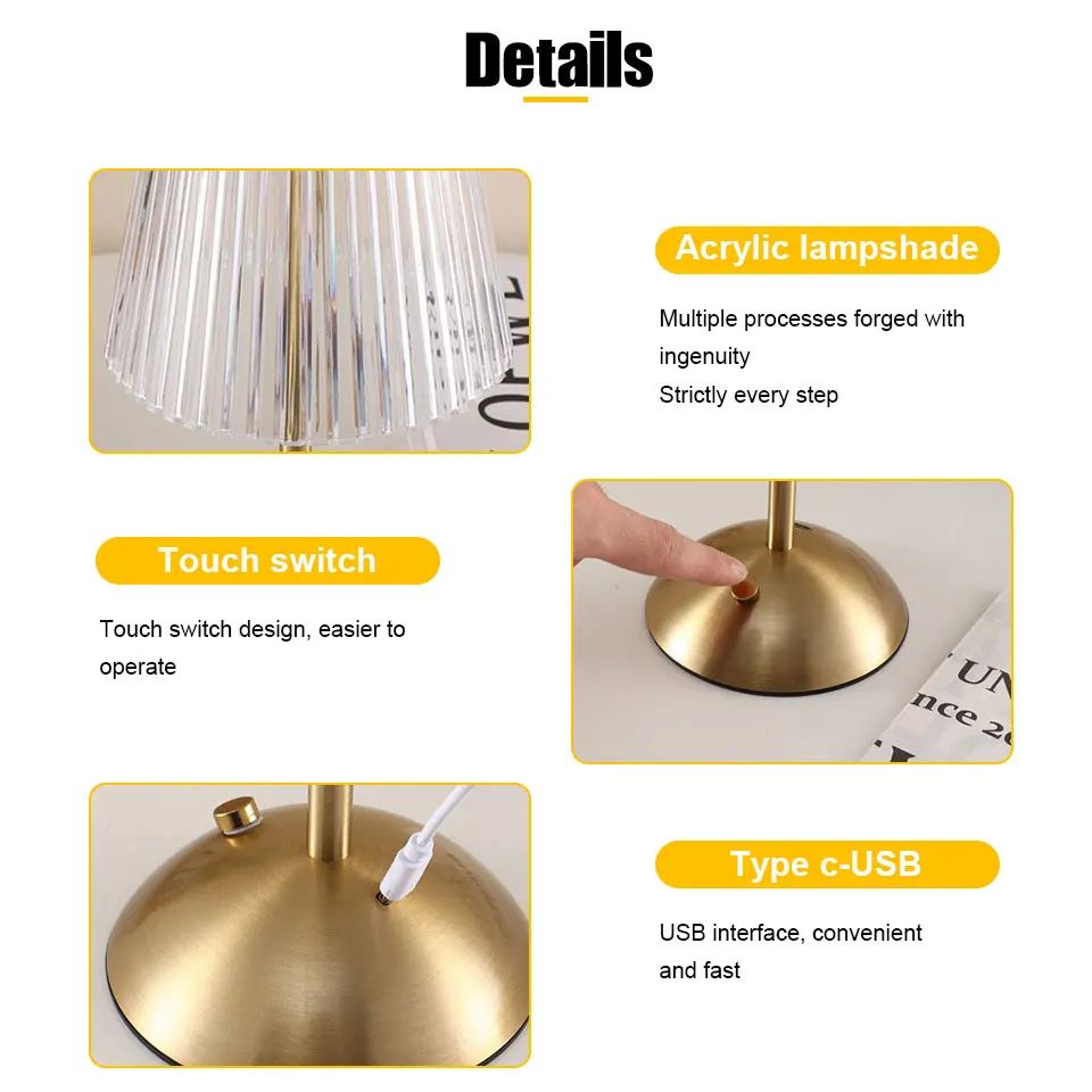 Nordic Touch Rechargeable LED Table Lamp 3