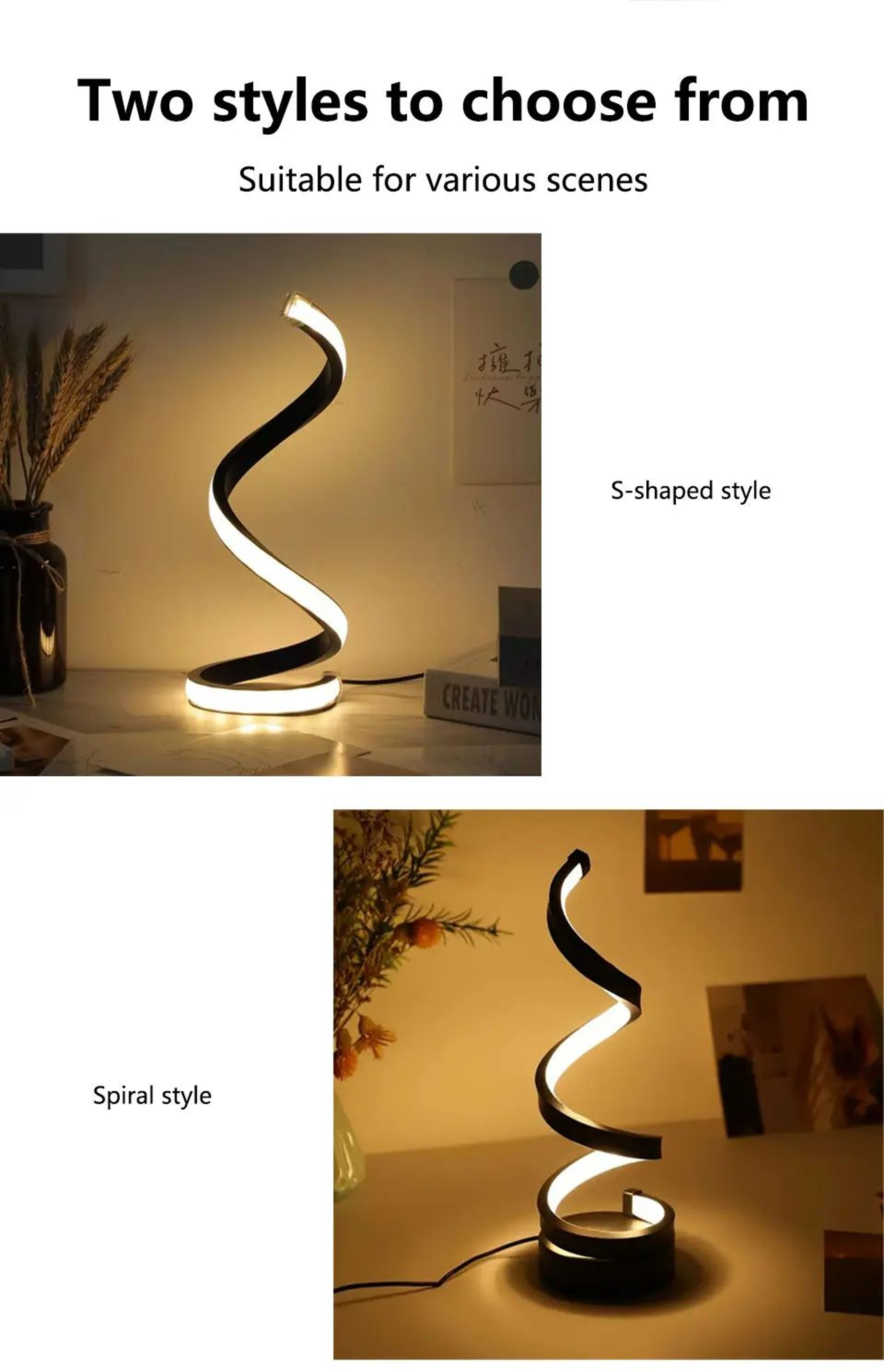 Modern Spiral Dimmable LED Table Lamp 6