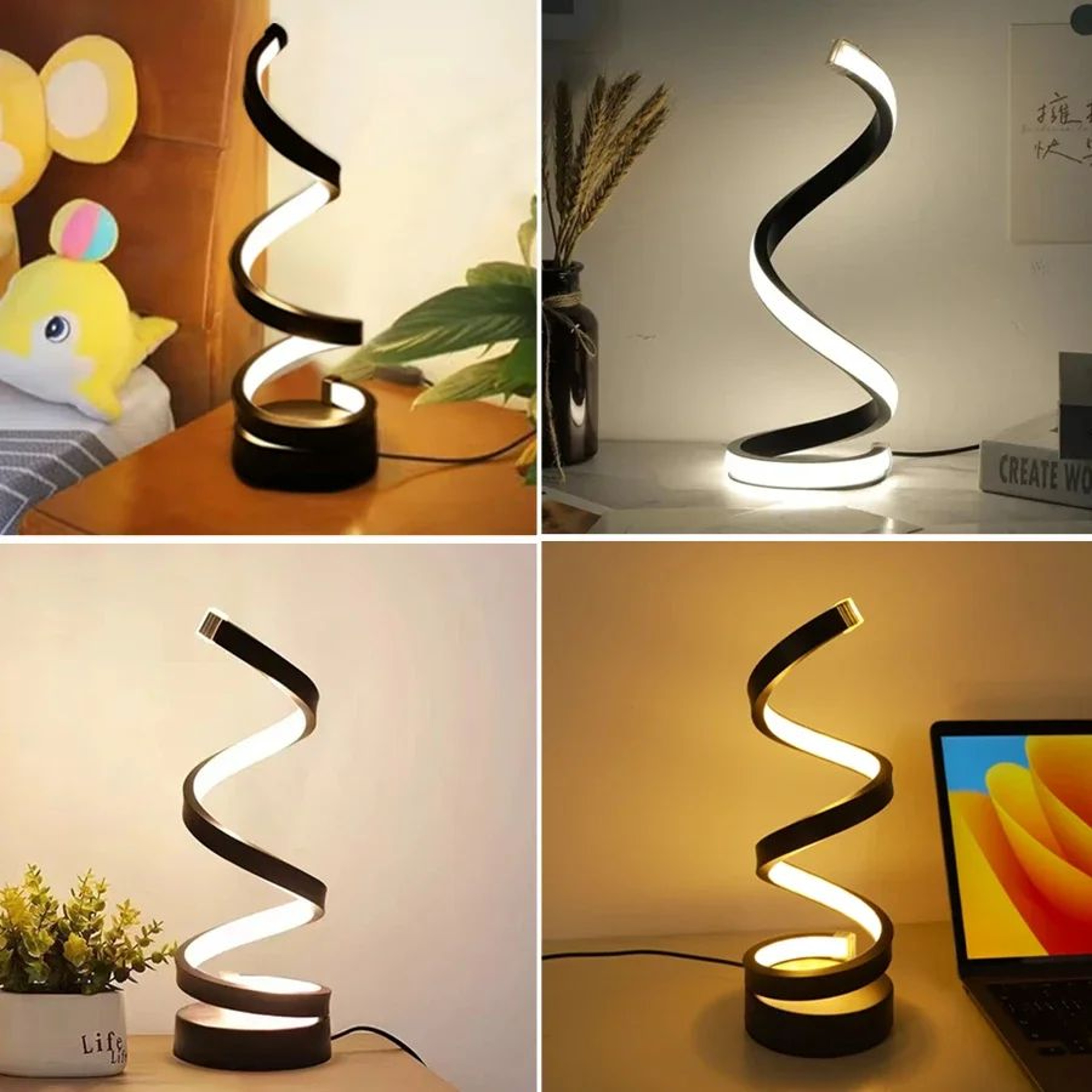 Modern Spiral LED Dimmable Night Lamp 5