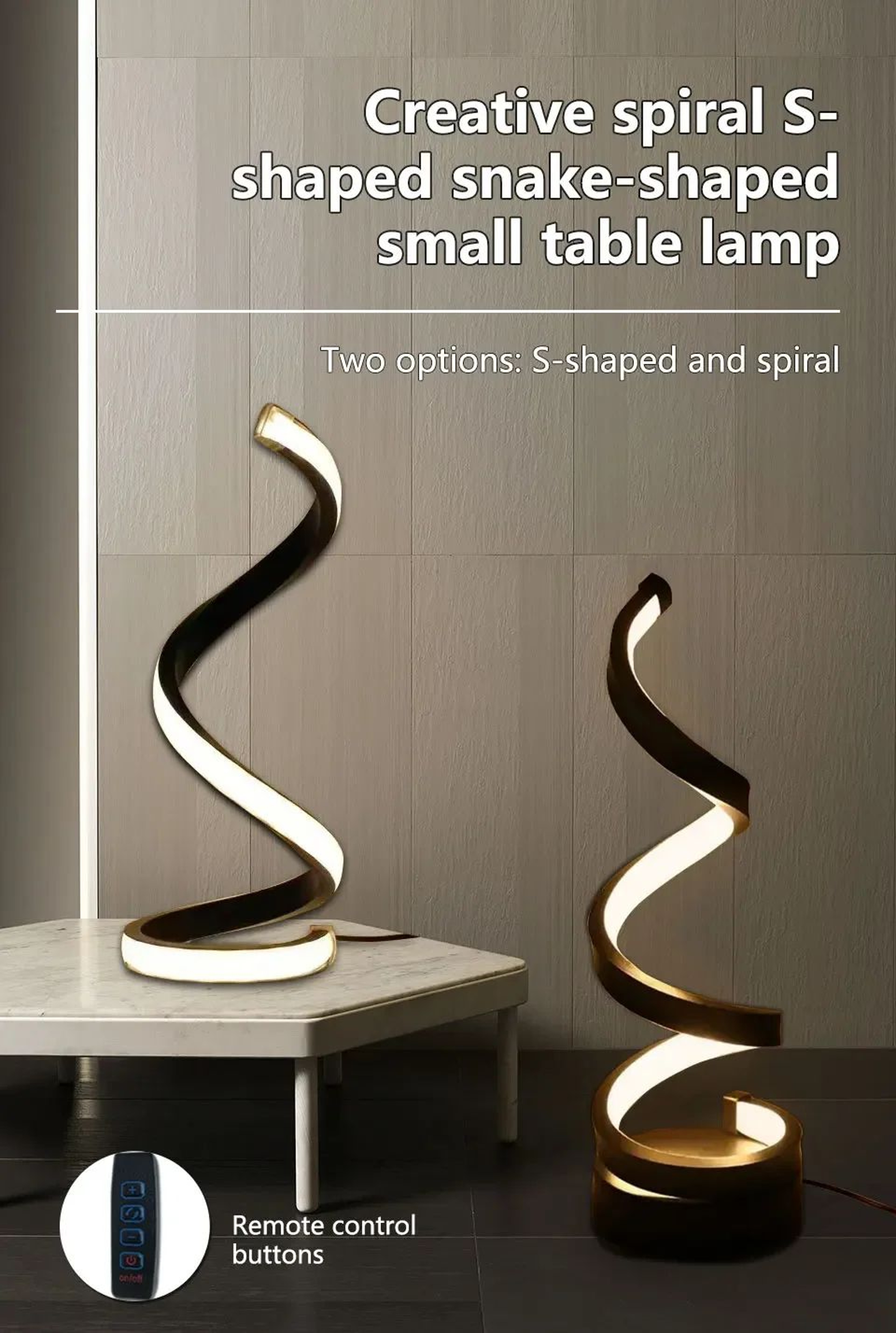 Modern Spiral LED Dimmable Night Lamp 6