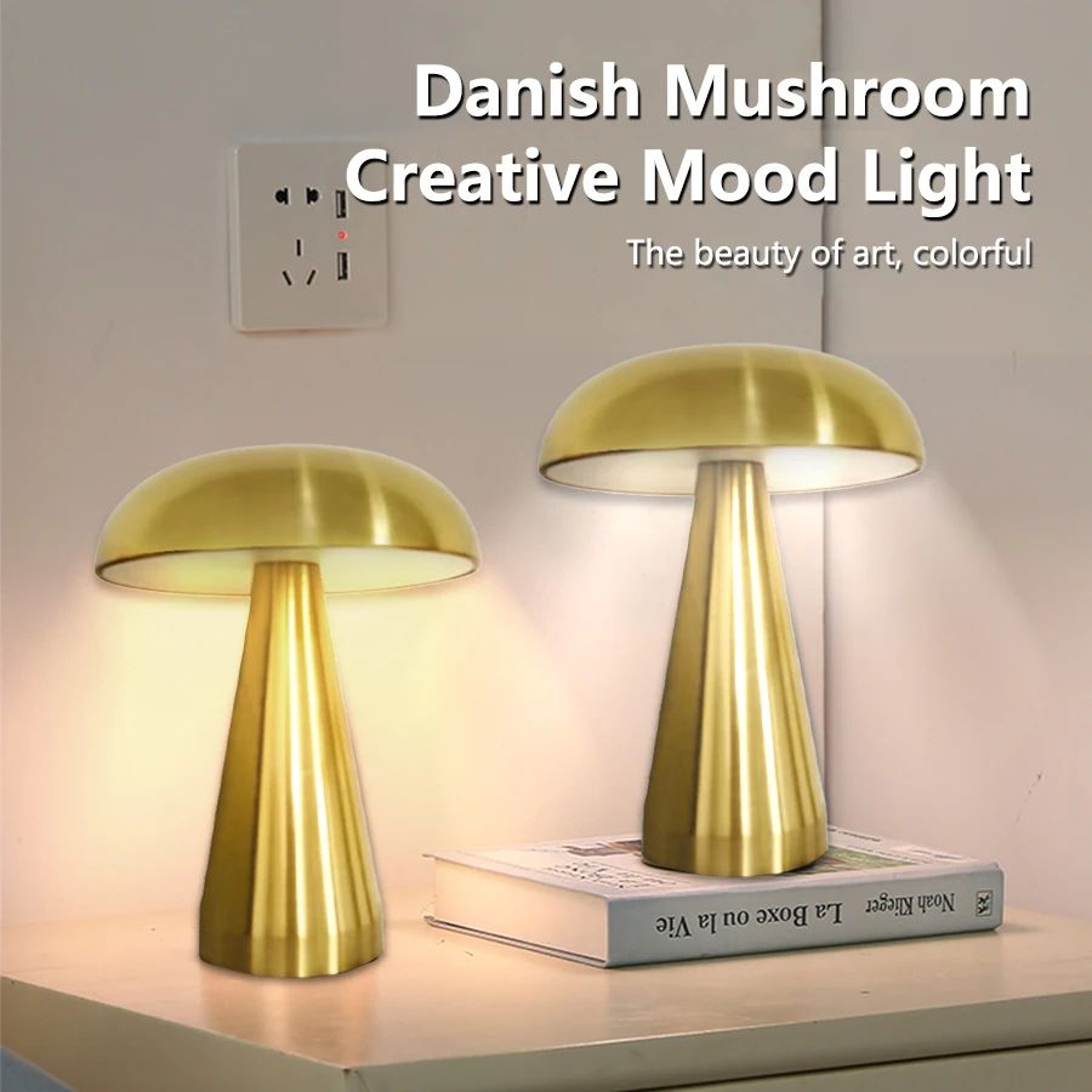 Classic Mushroom Iron Art Table Lamp 1
