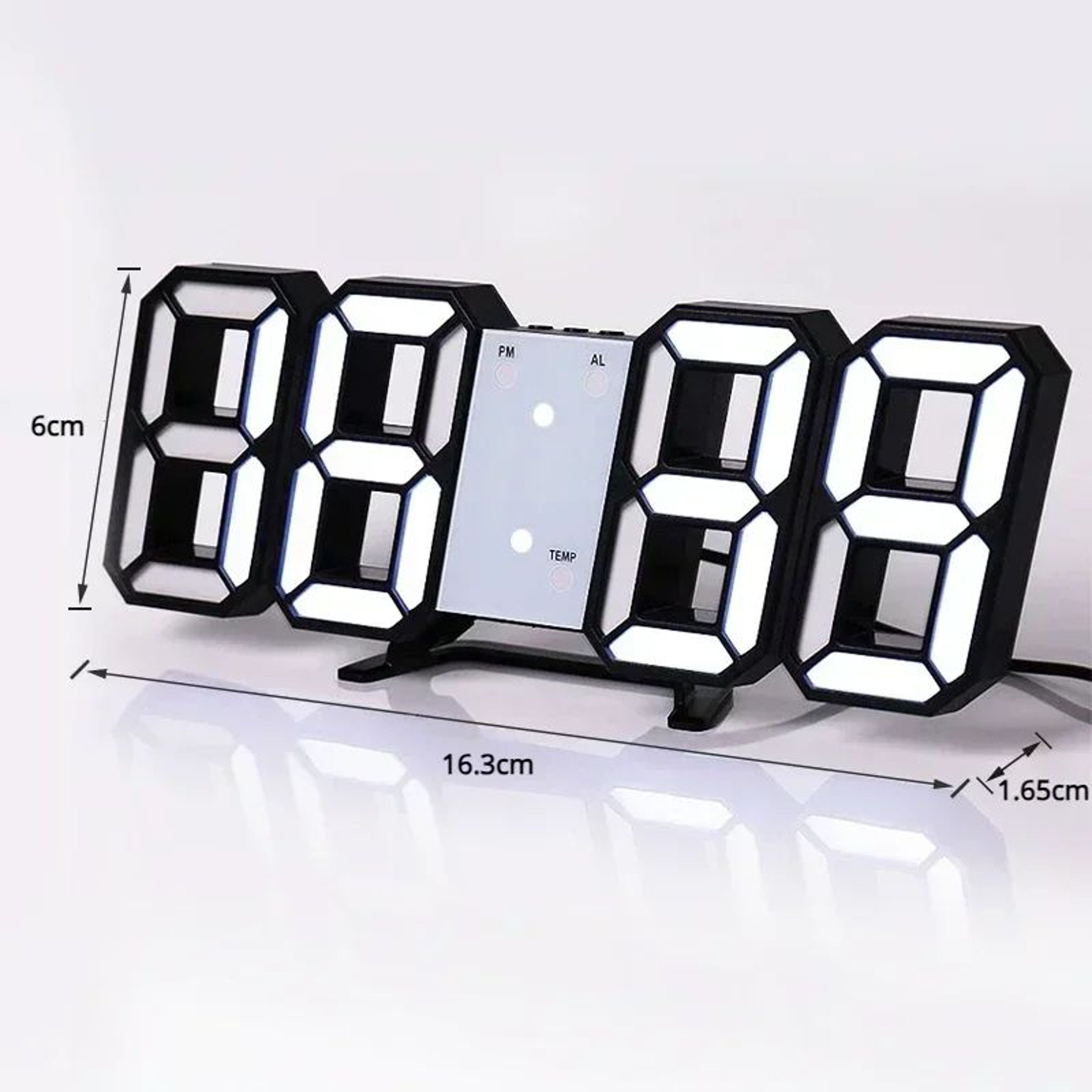 3D LED Digital Clock Wall Decoration 4
