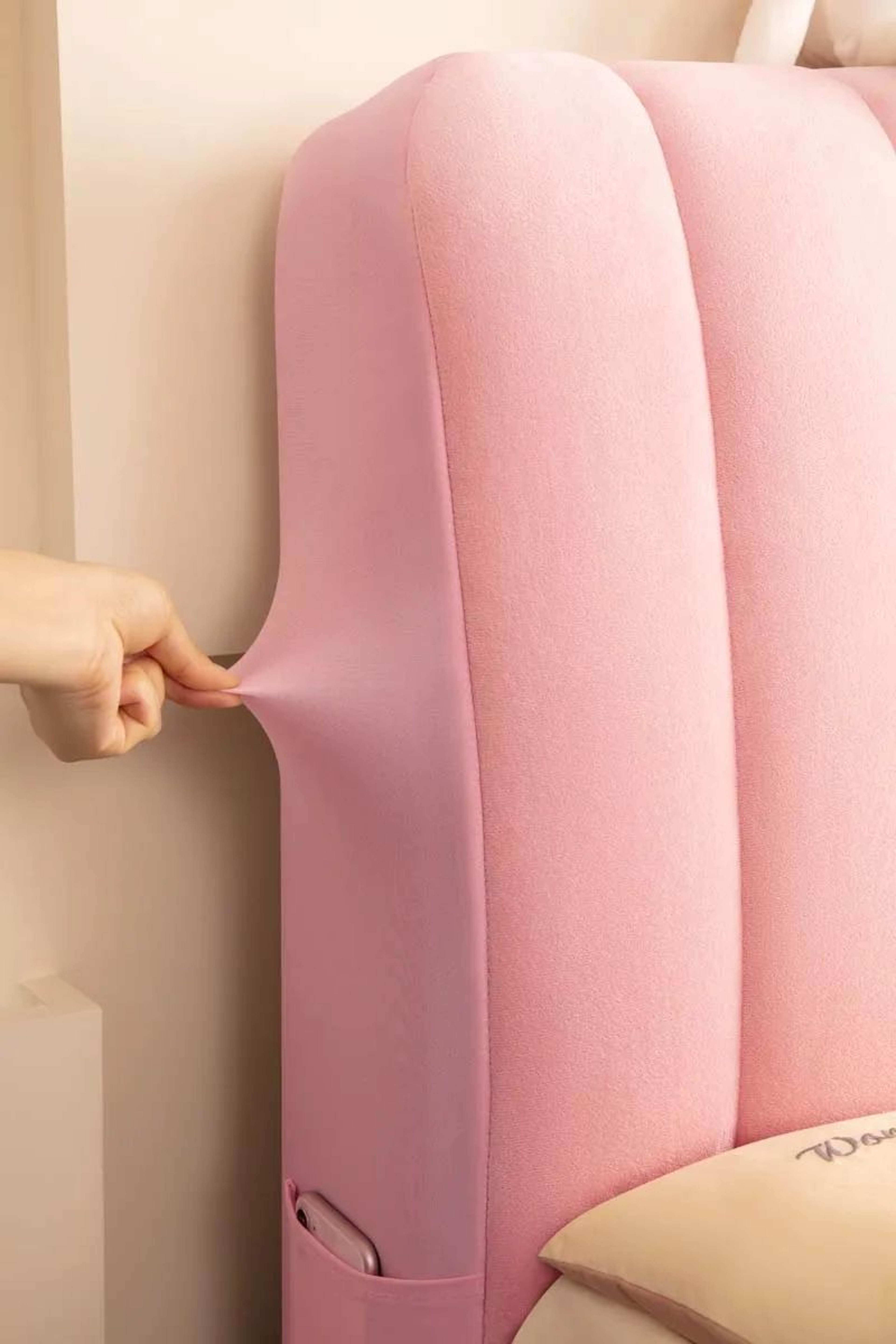 Luxury Velvet Quilted Headboard Cover 10