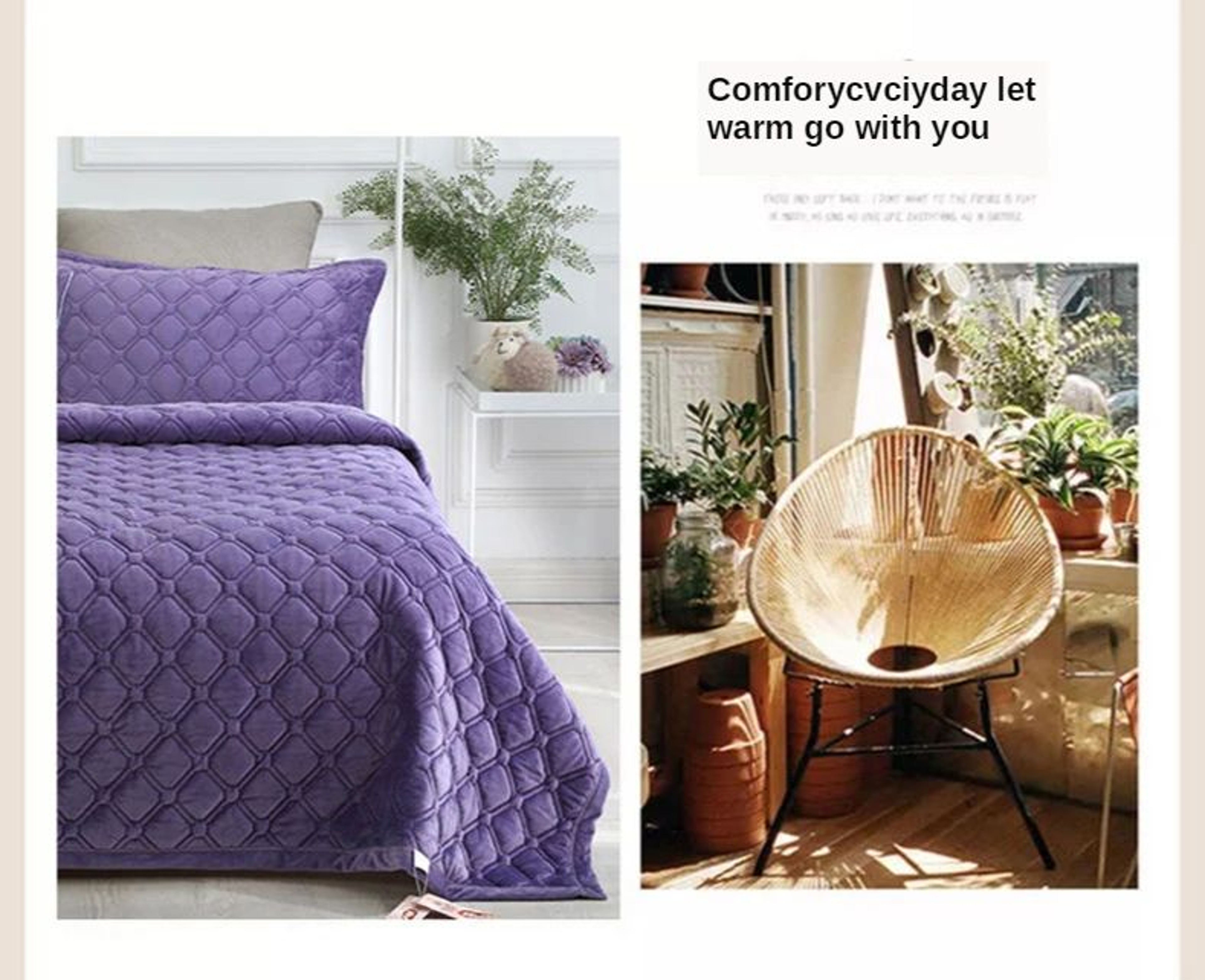 Soft Velvet Quilted Bedspread Blanket 270x230cm 3