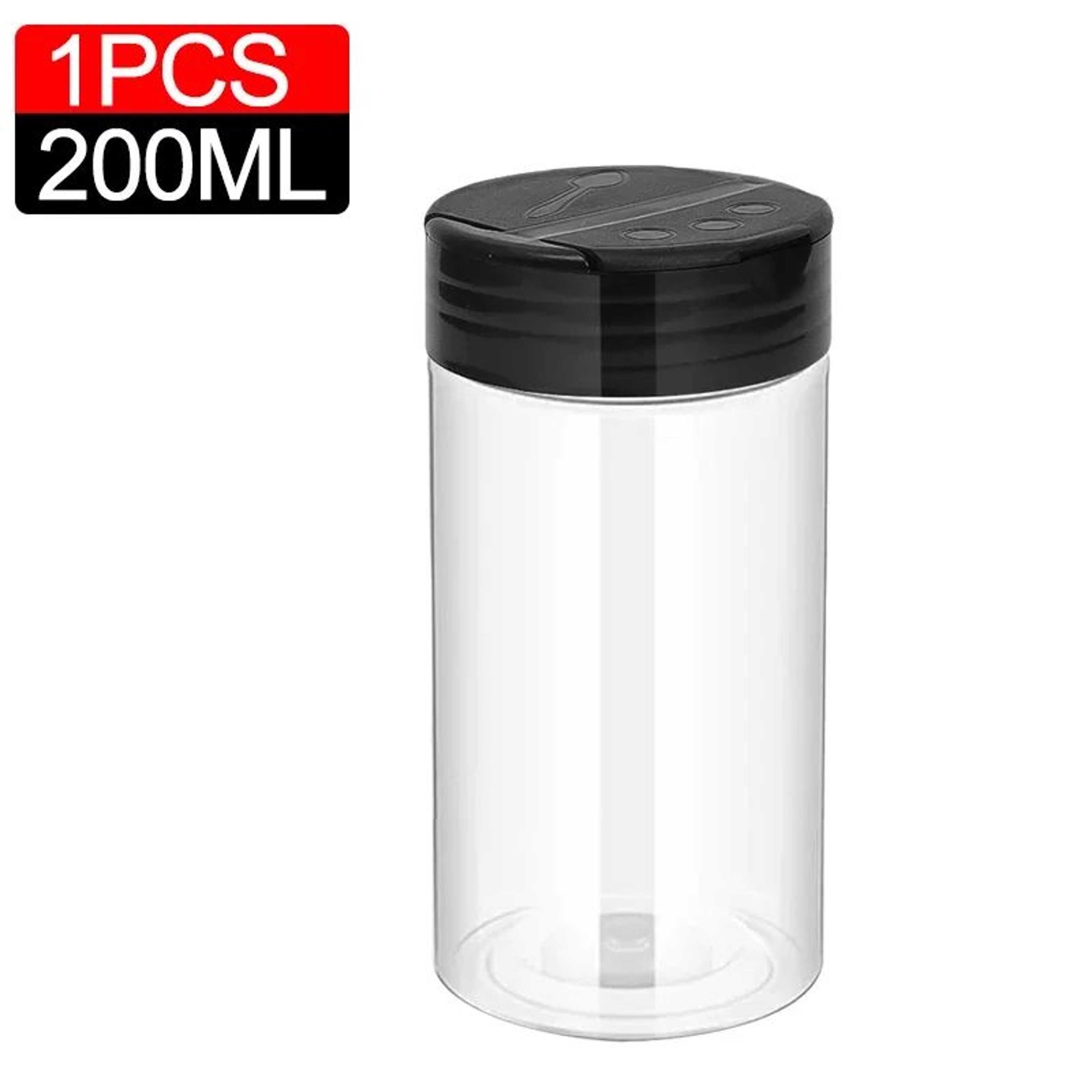 Clear Plastic Spice And Condiment Storage Jars 14