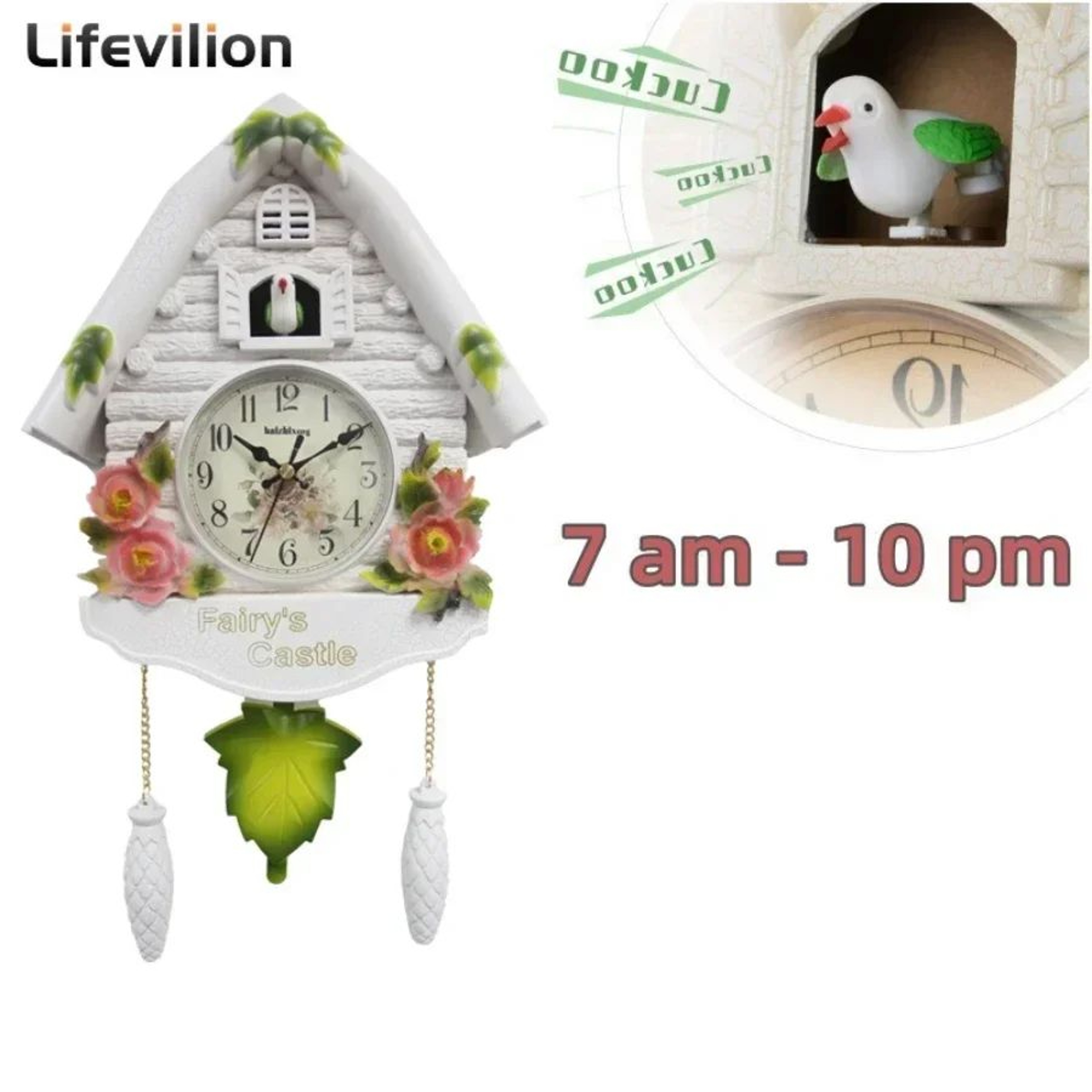 Nordic Bird House Cuckoo Wall Clock With Pendulum And Hourly Alarm 2