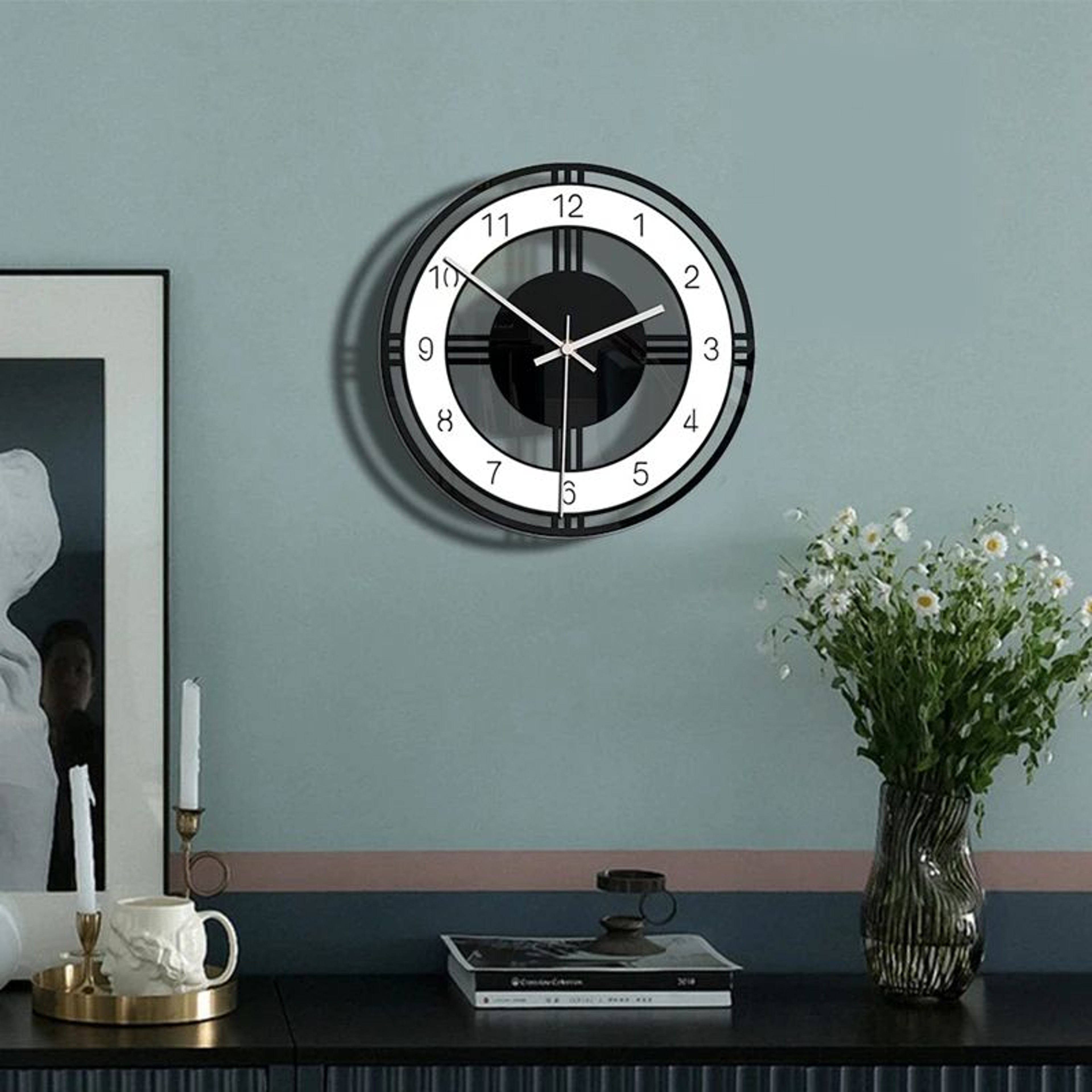Silent Large Acrylic Wall Clock Modern Design 4