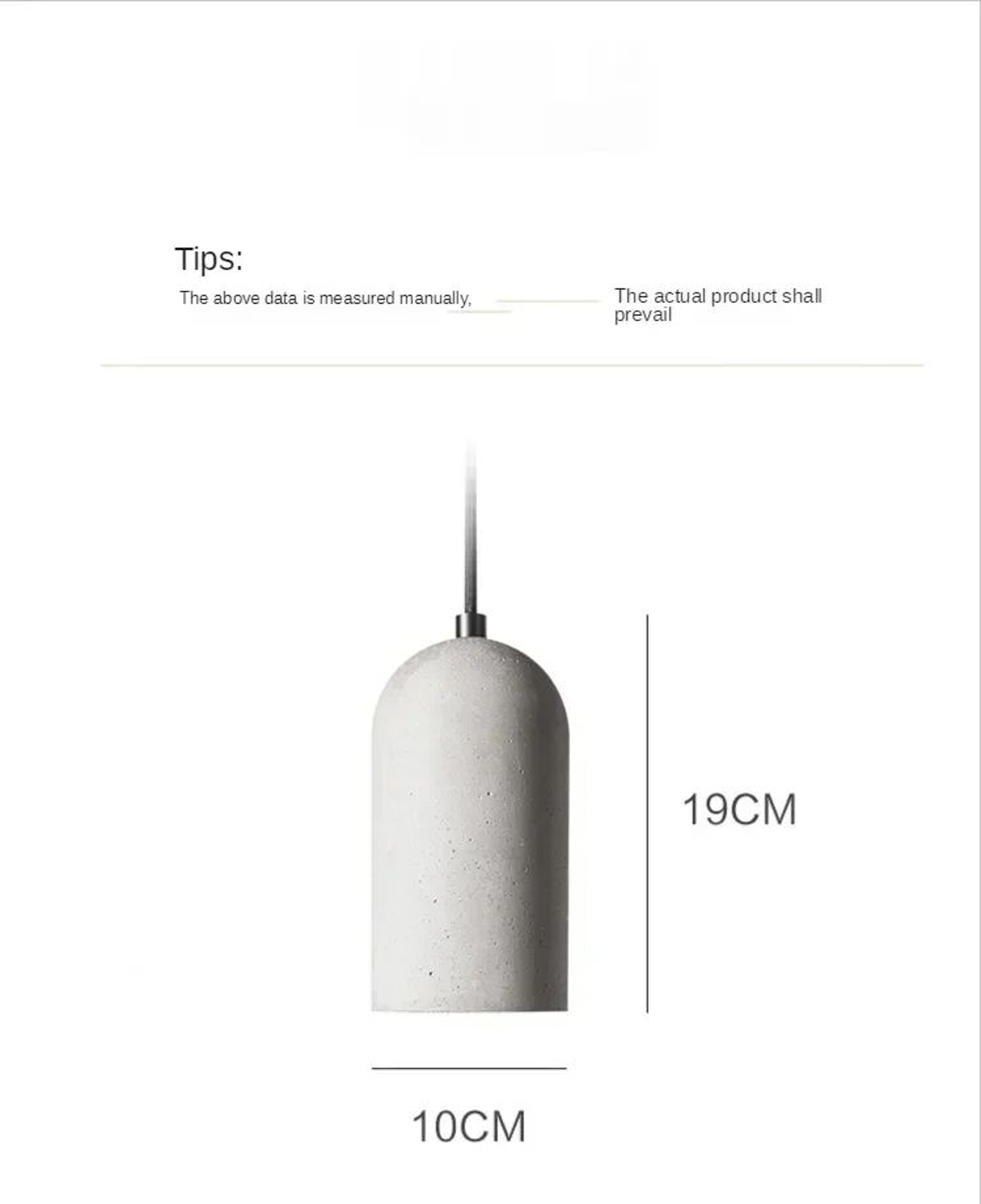 Cement Loft Pendant Light Modern Hanging Lamp 10