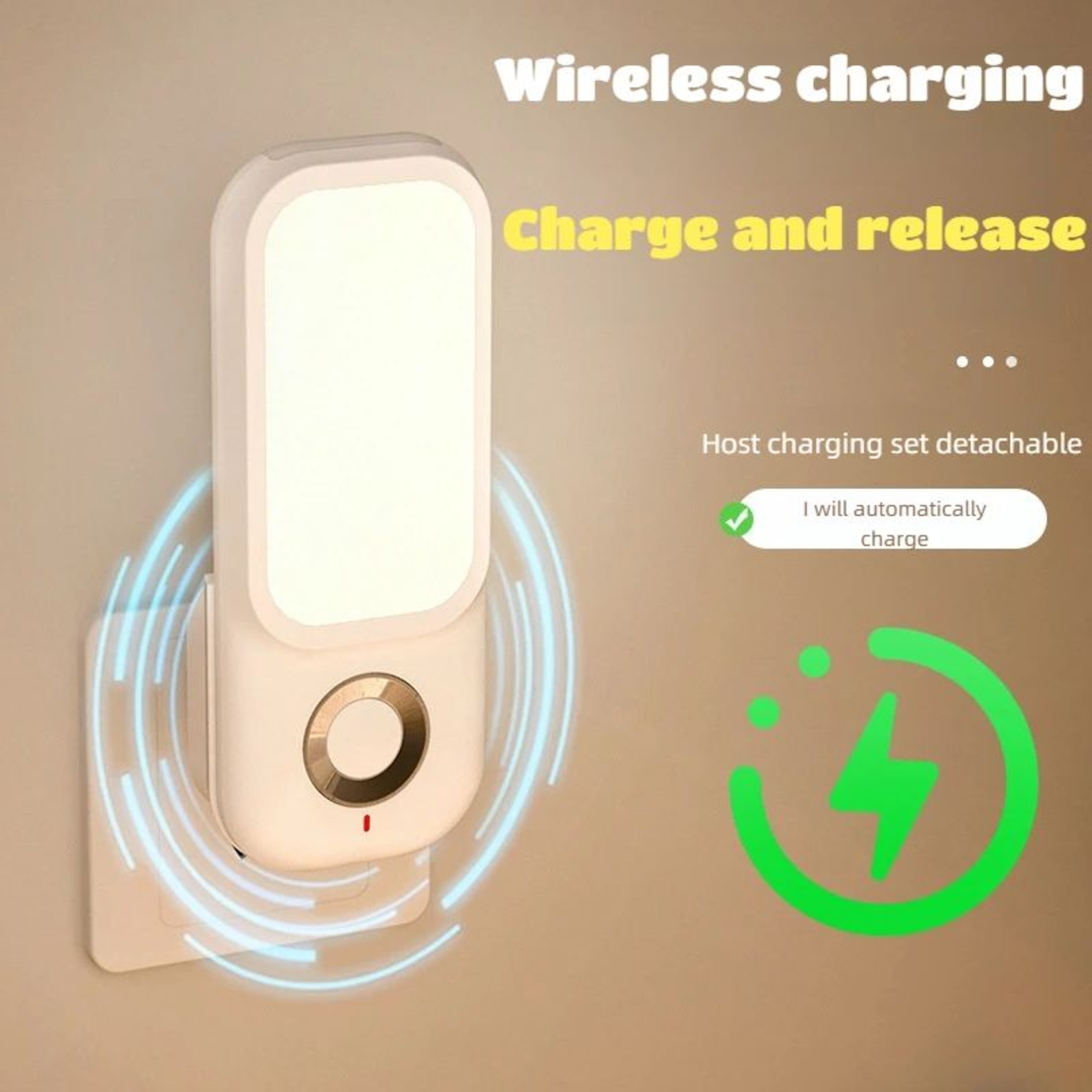 3Mode Motion Sensor LED Night Light With Wireless Charging 2
