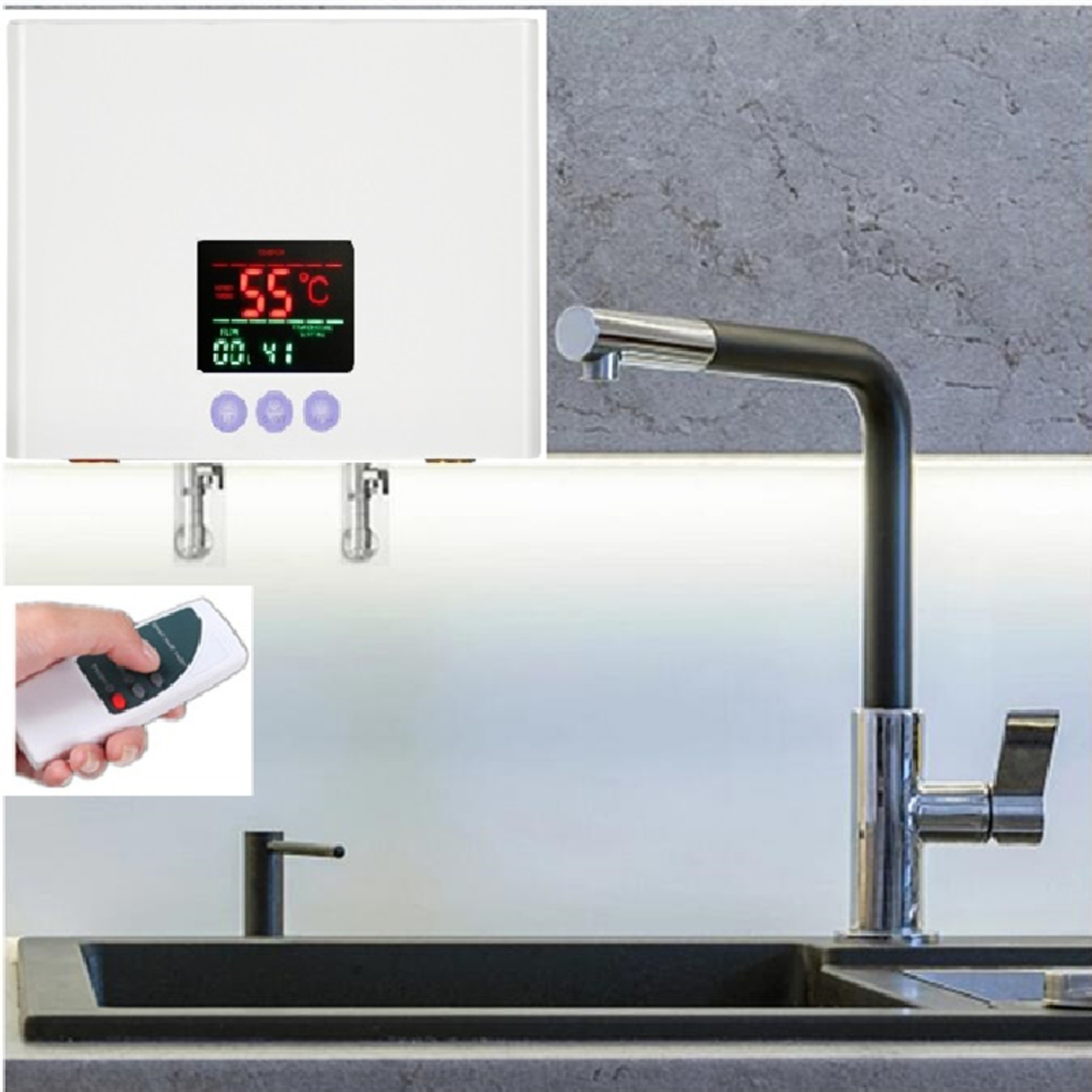 Instant Electric Water Heater  WallMounted Fast Heating Shower  Kitchen Hot Water System 3