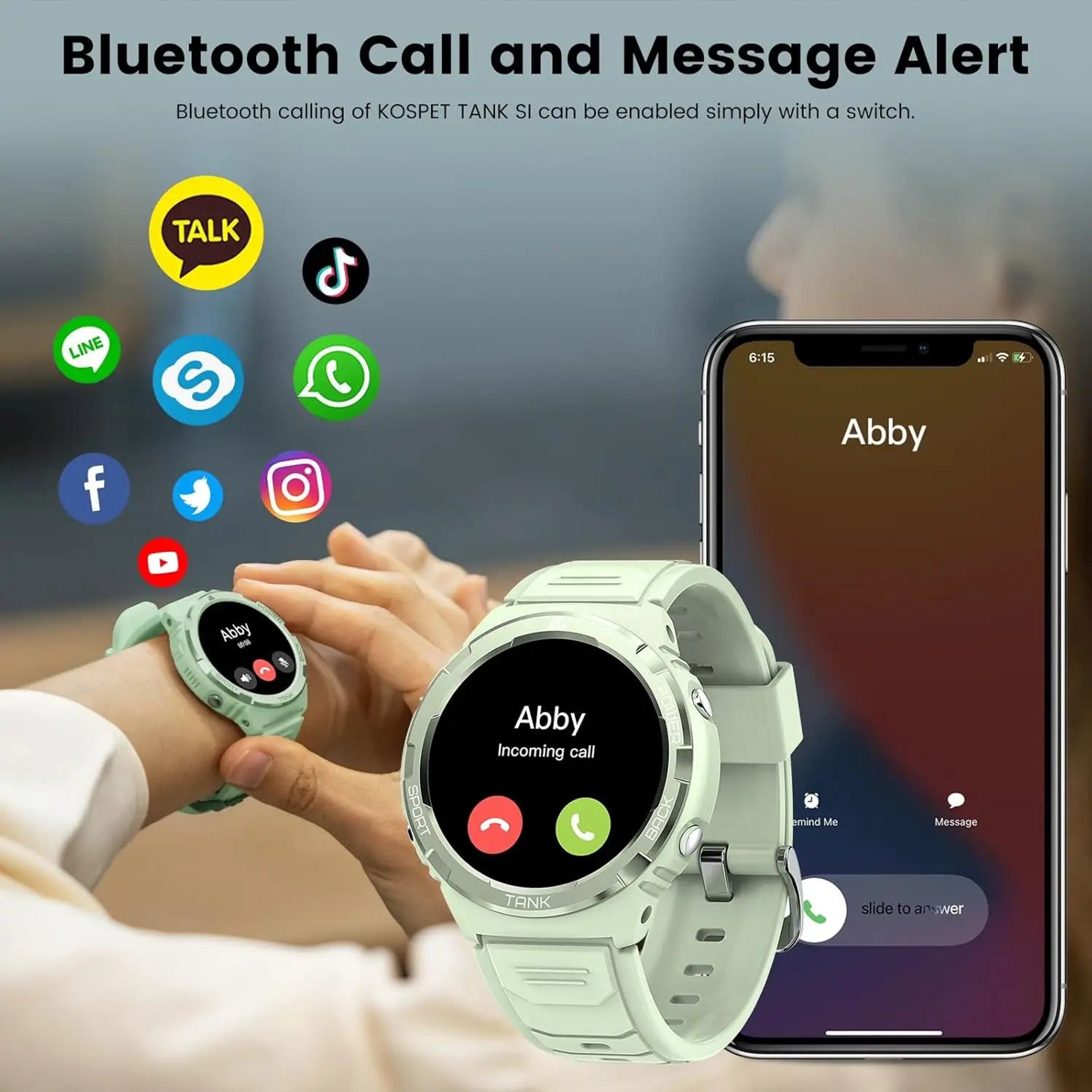 TICWRIS TANK S1 AMOLED Smartwatch With Bluetooth Call 1
