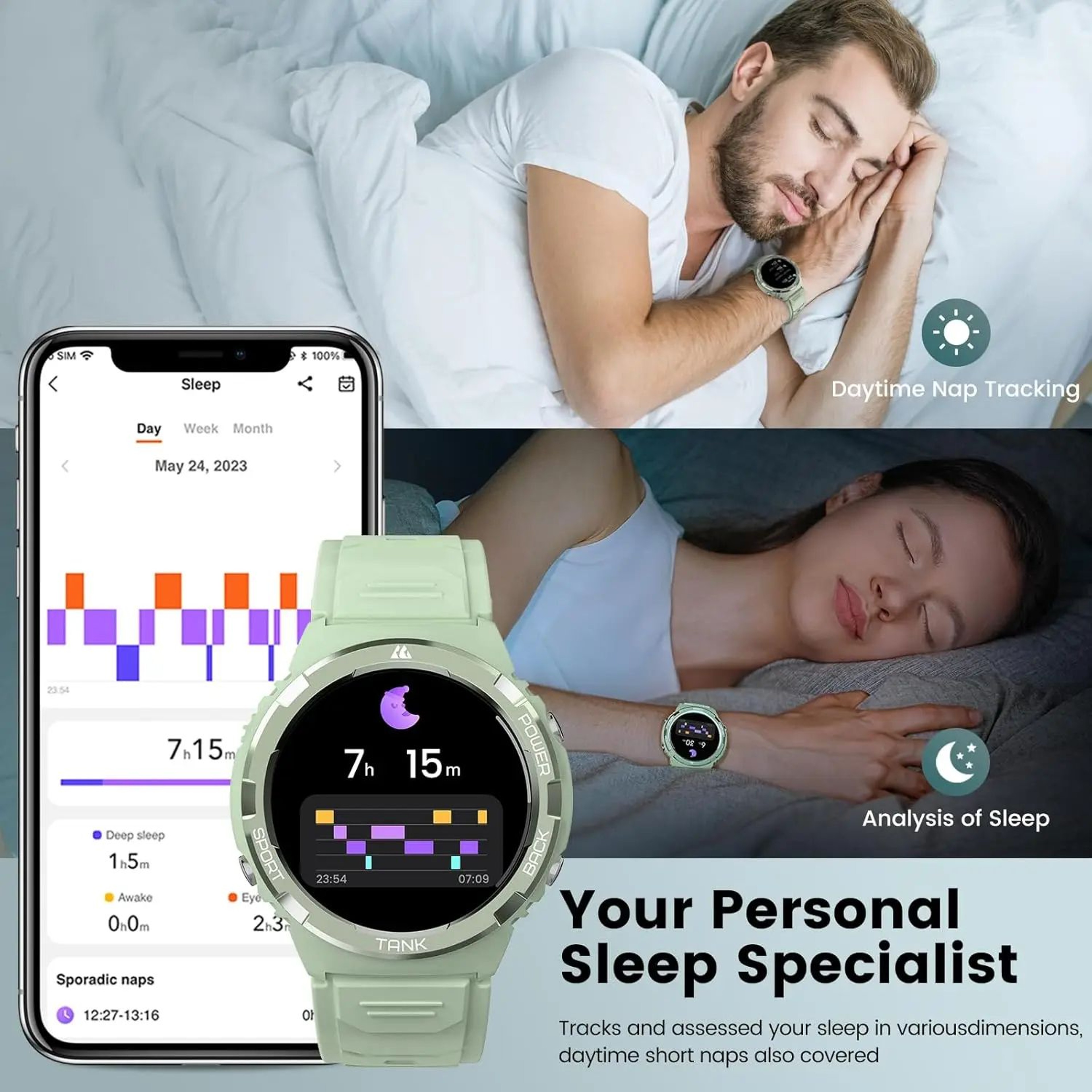 TICWRIS TANK S1 AMOLED Smartwatch With Bluetooth Call 3
