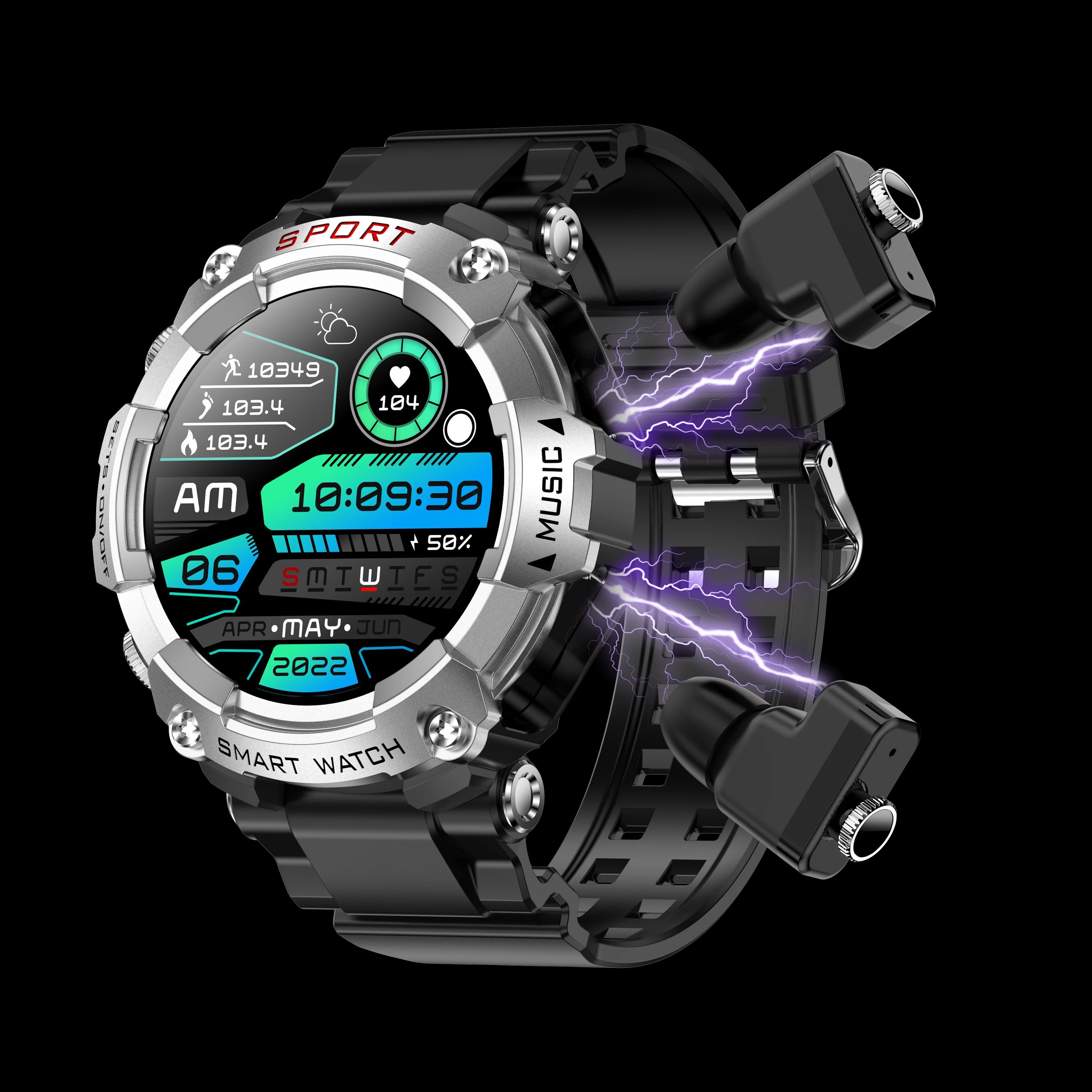 LaNikar AMOLED Smartwatch With Built In Bluetooth Earbuds 7
