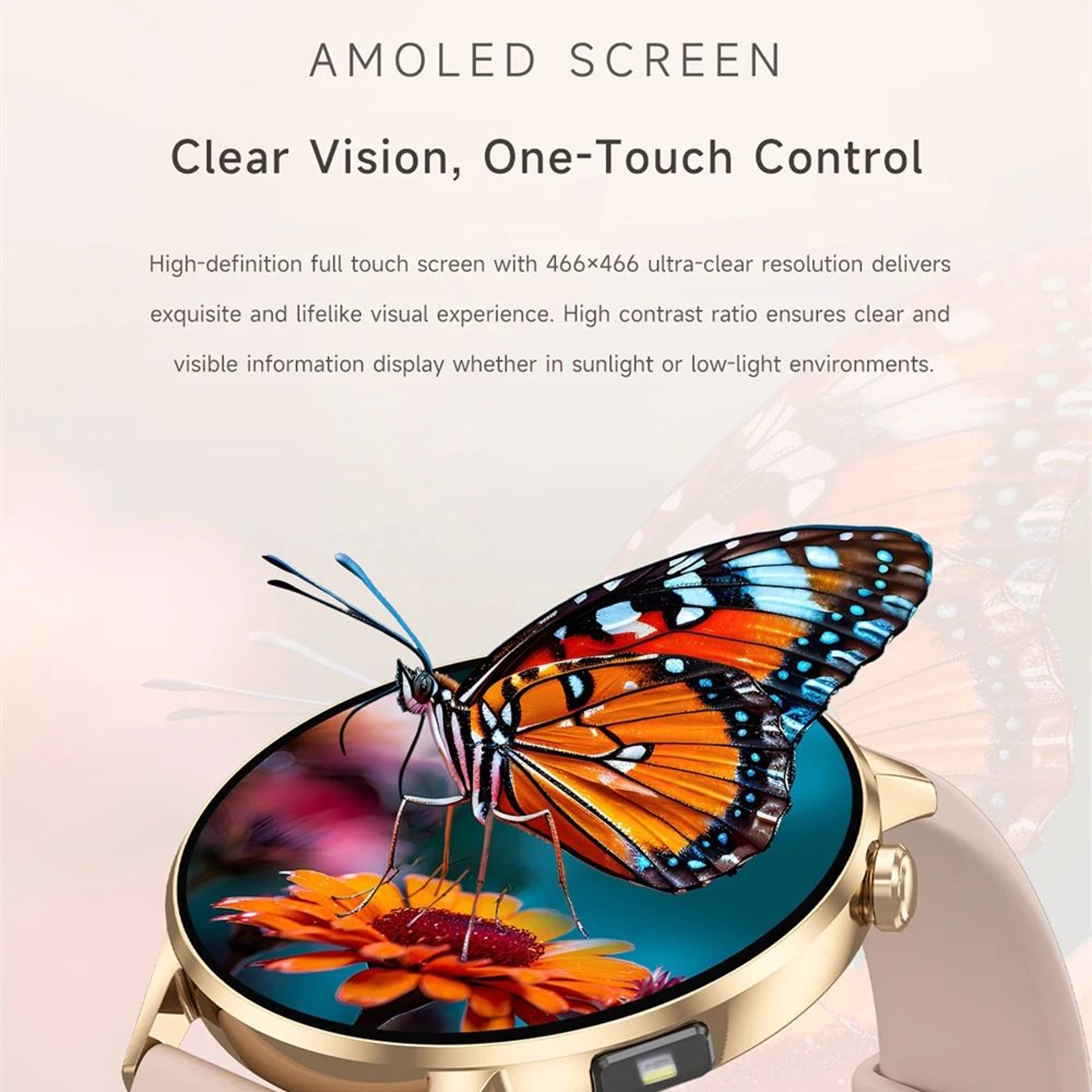 Women AMOLED Bluetooth Calling Smartwatch With Flashlight 1