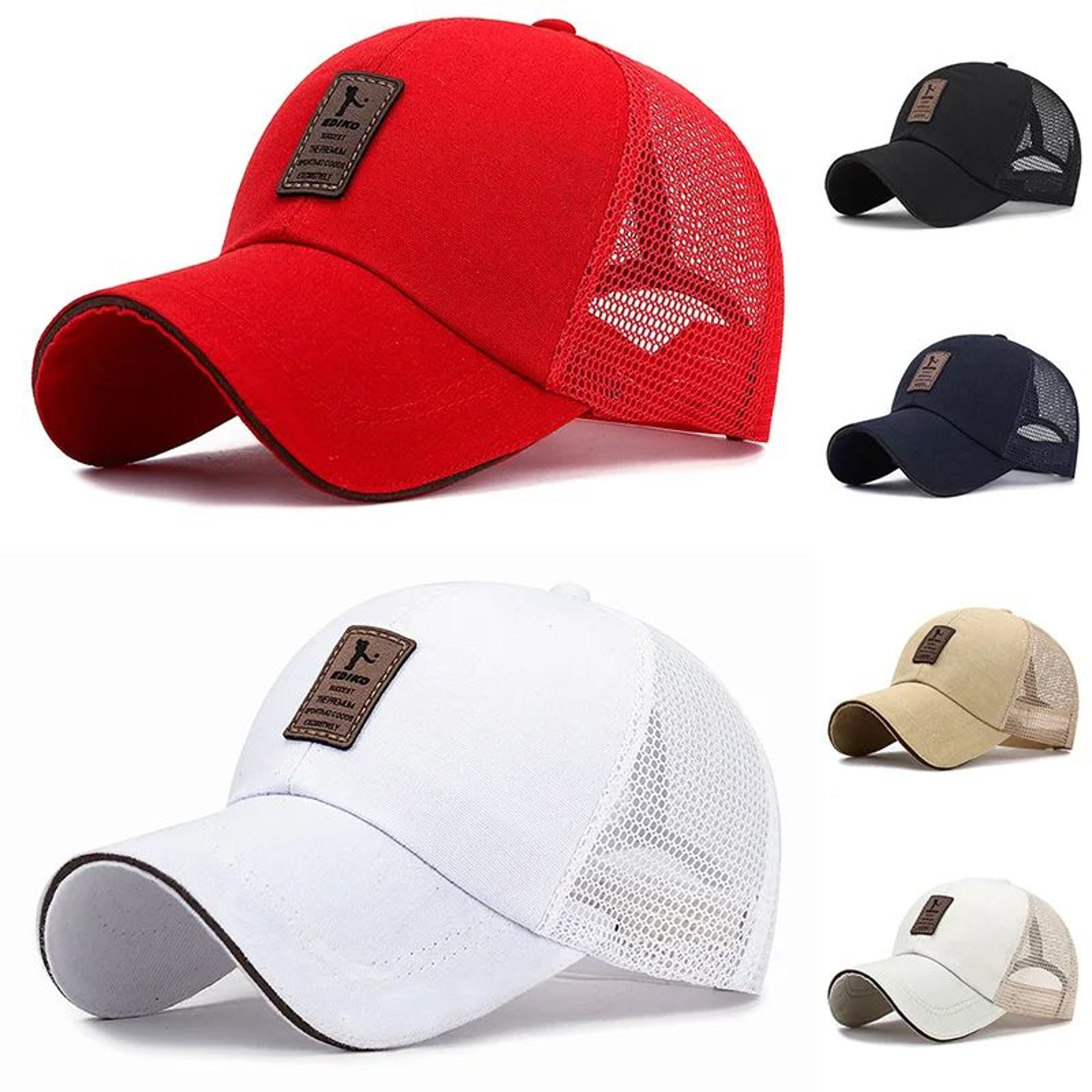 Unisex Plain Mesh Trucker Baseball Cap 0