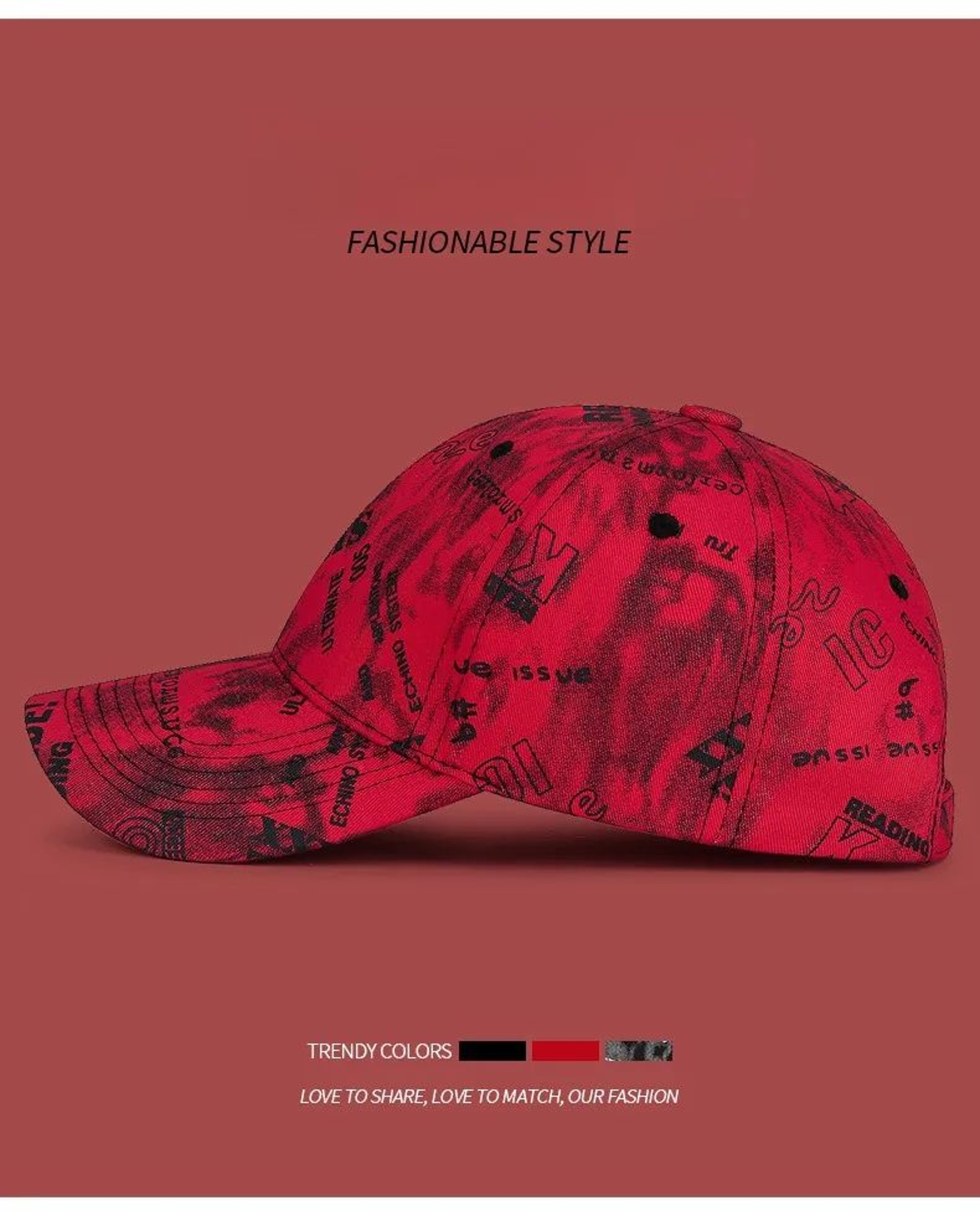 Cool Cotton Print Sport Baseball Cap 9