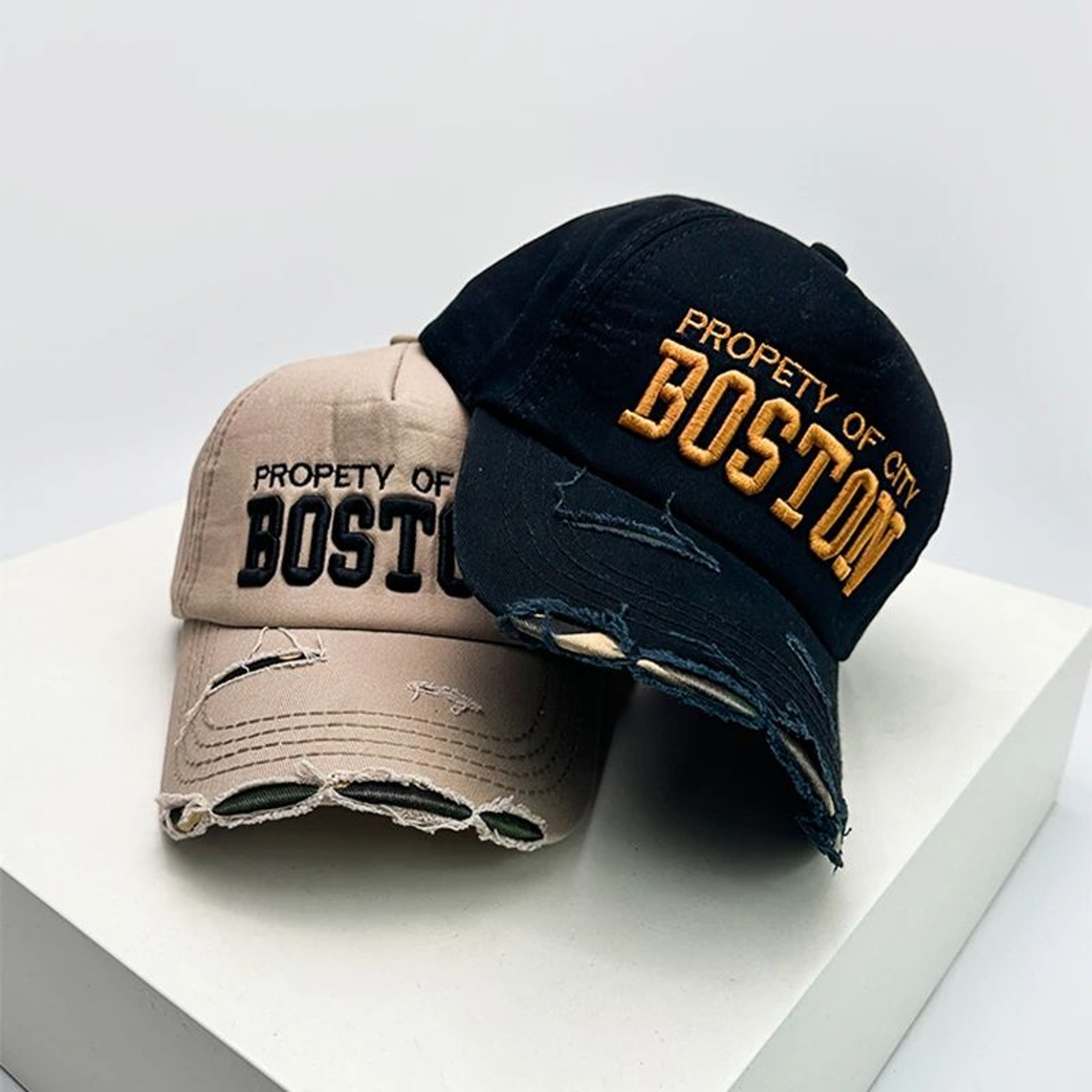 Retro Broken Letter Embroidery Baseball Cap 3