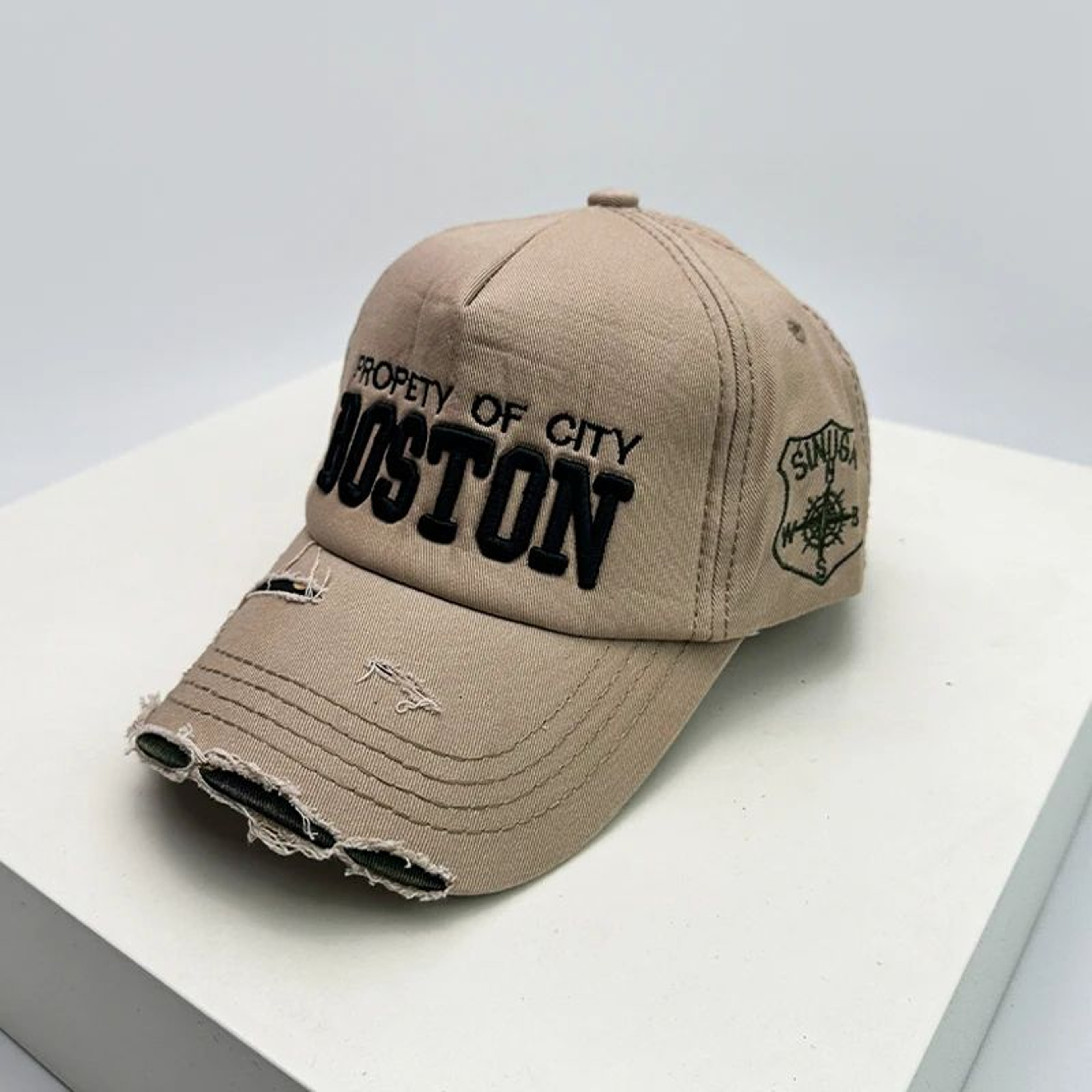 Retro Broken Letter Embroidery Baseball Cap 13