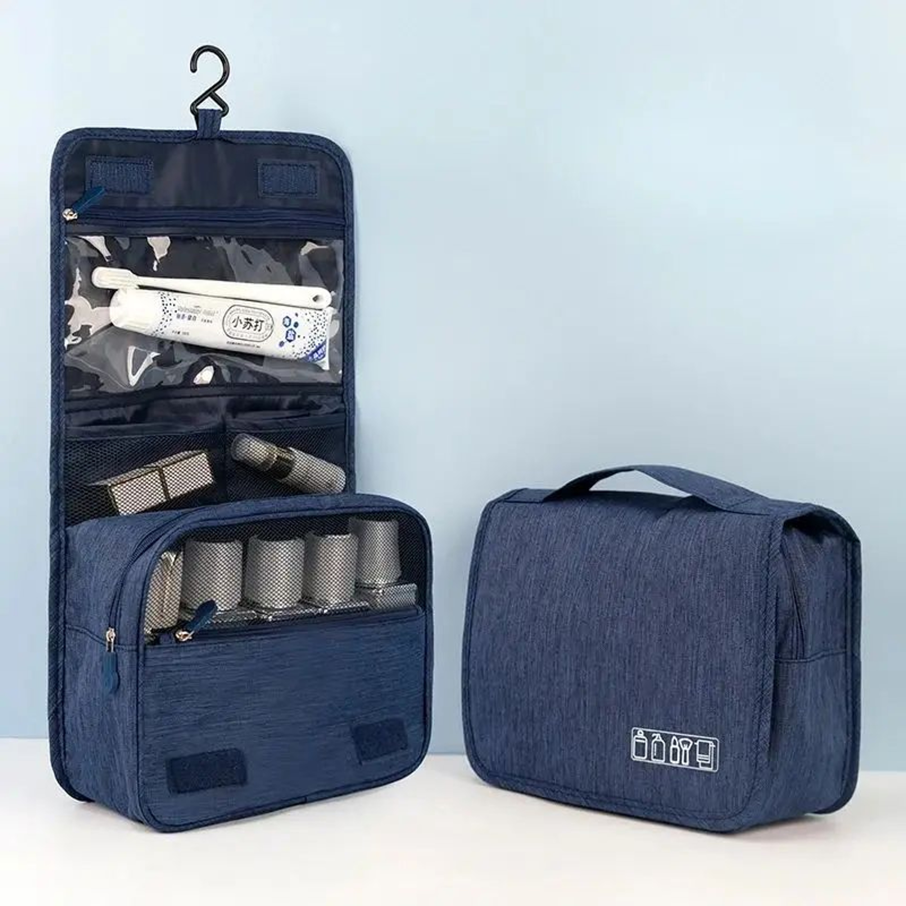 Foldable Hanging Toiletry Bag Travel Makeup Organizer 0