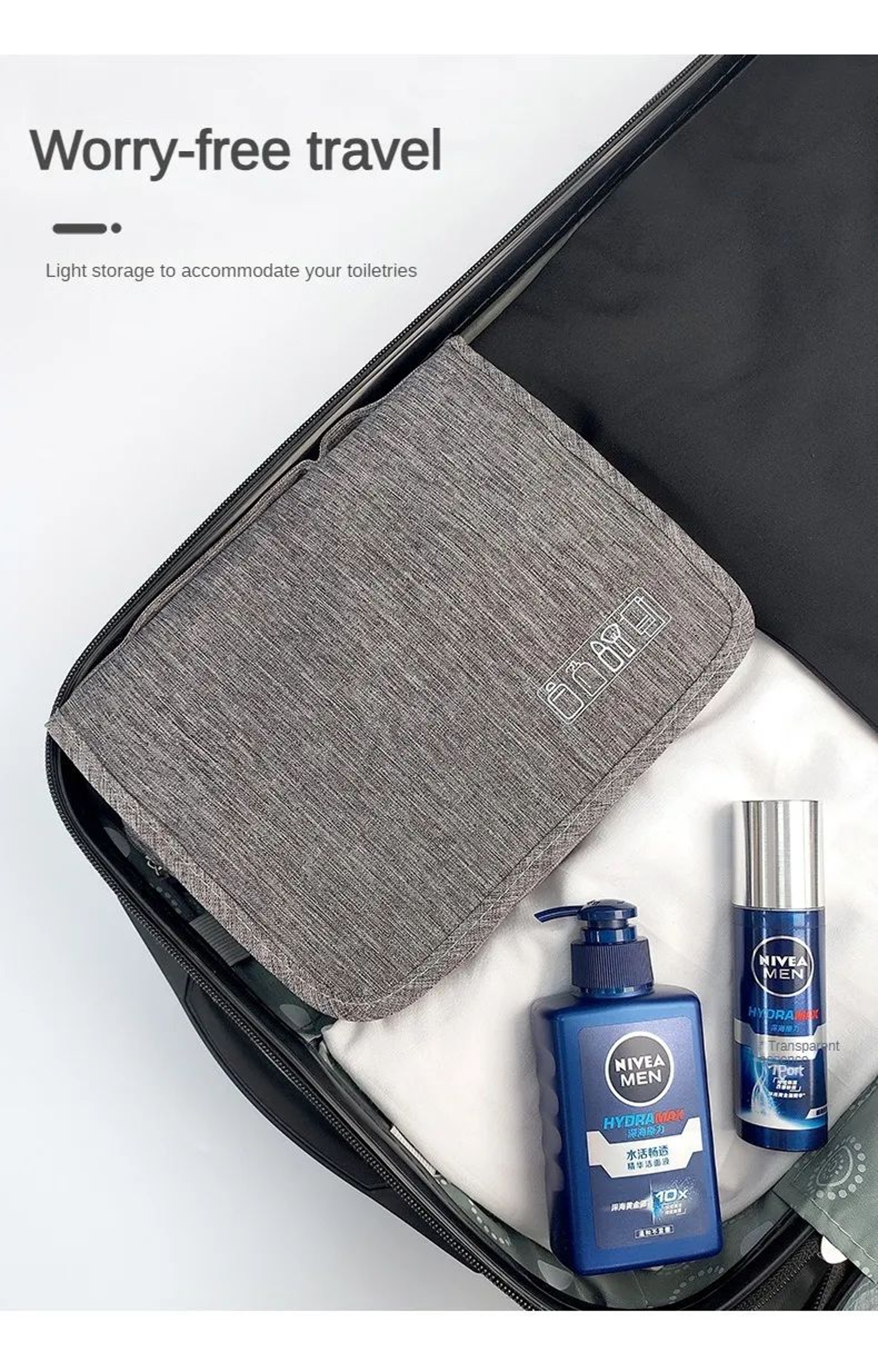 Foldable Hanging Toiletry Bag Travel Makeup Organizer 11