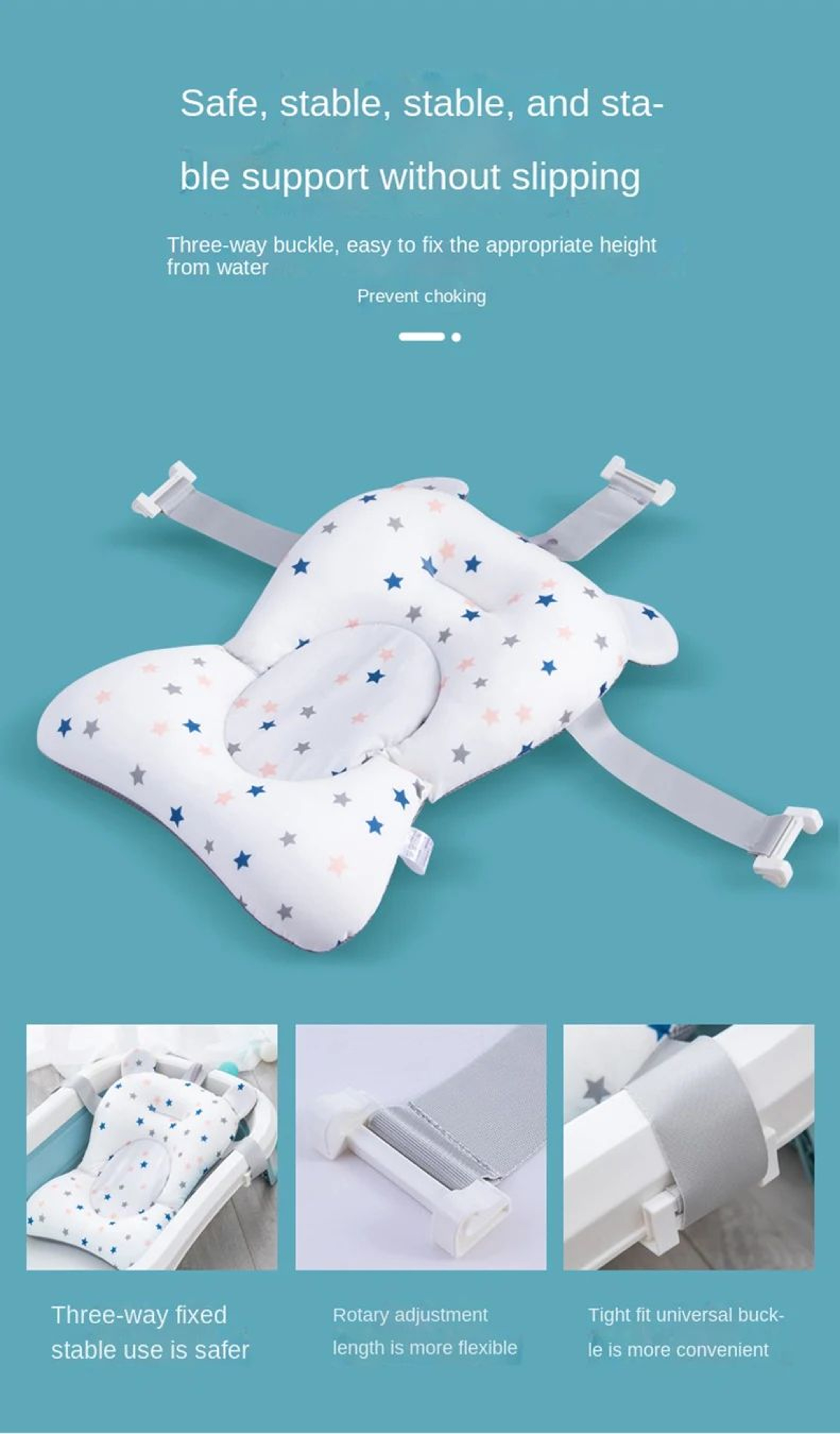Adjustable Baby Bath Support Cushion Floating Seat Pad 8