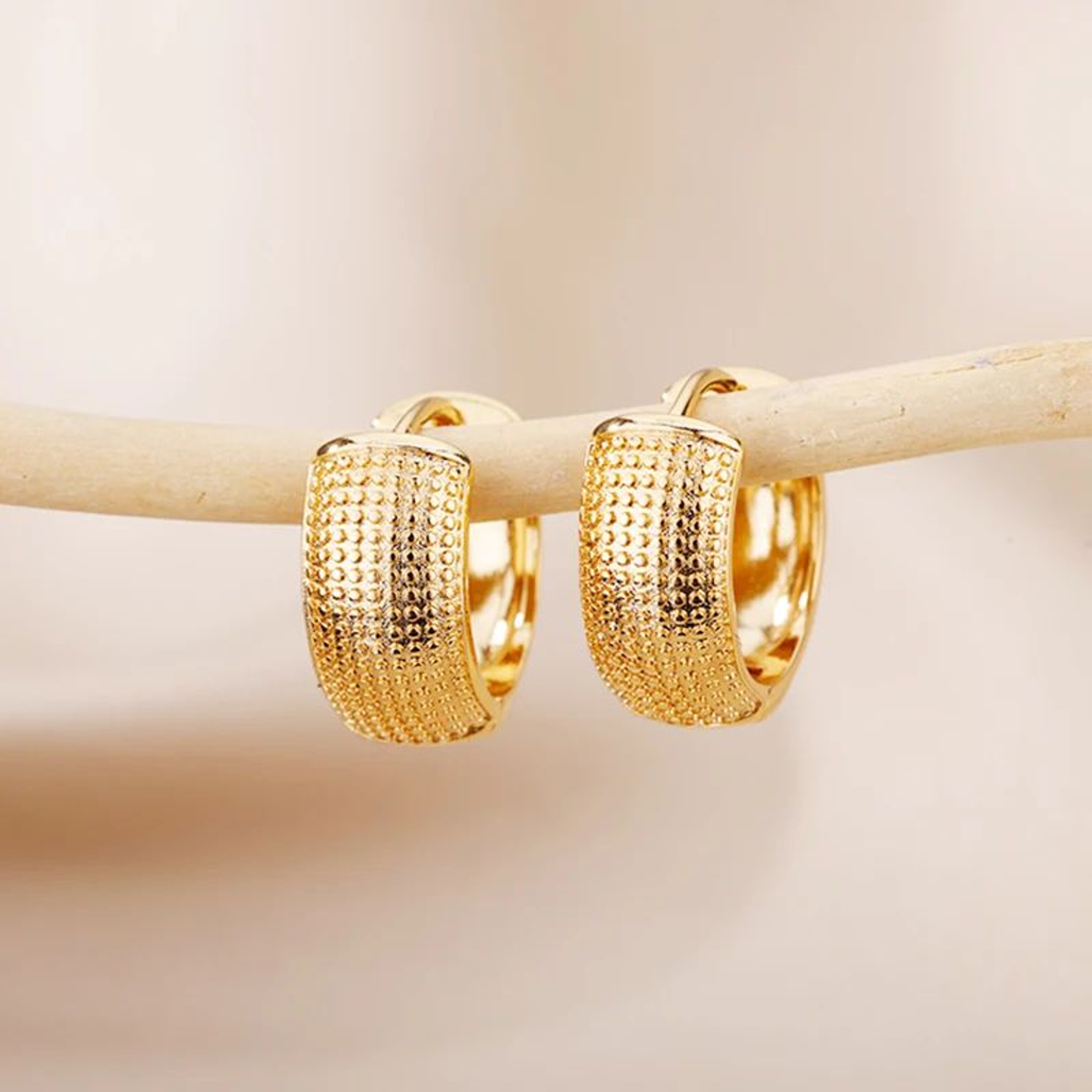 Gold Color Small Hoop Earrings Stainless Steel Womens Jewelry 3