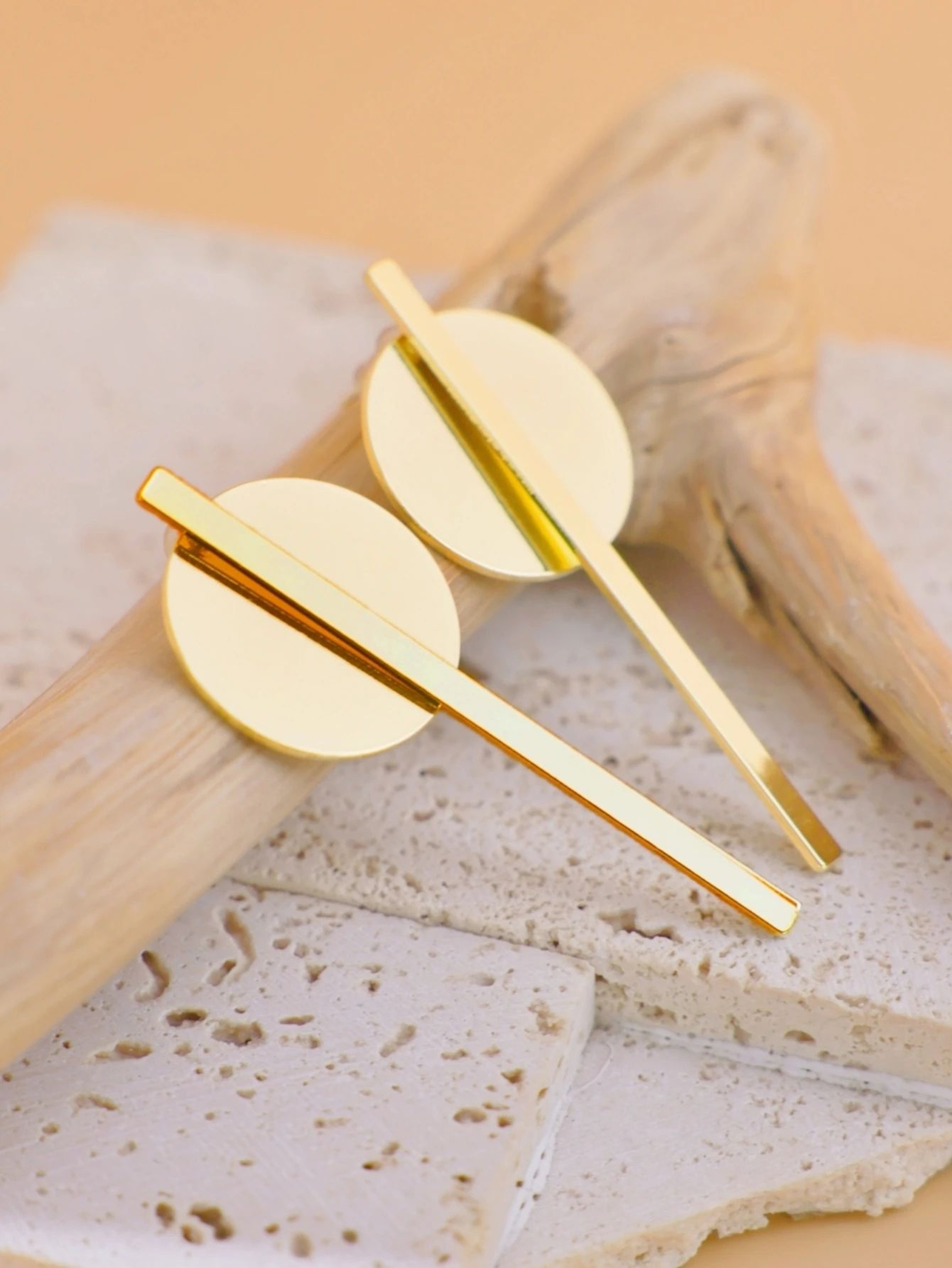2 Piece Round Bar Earrings Set Trendy Womens Jewelry 1