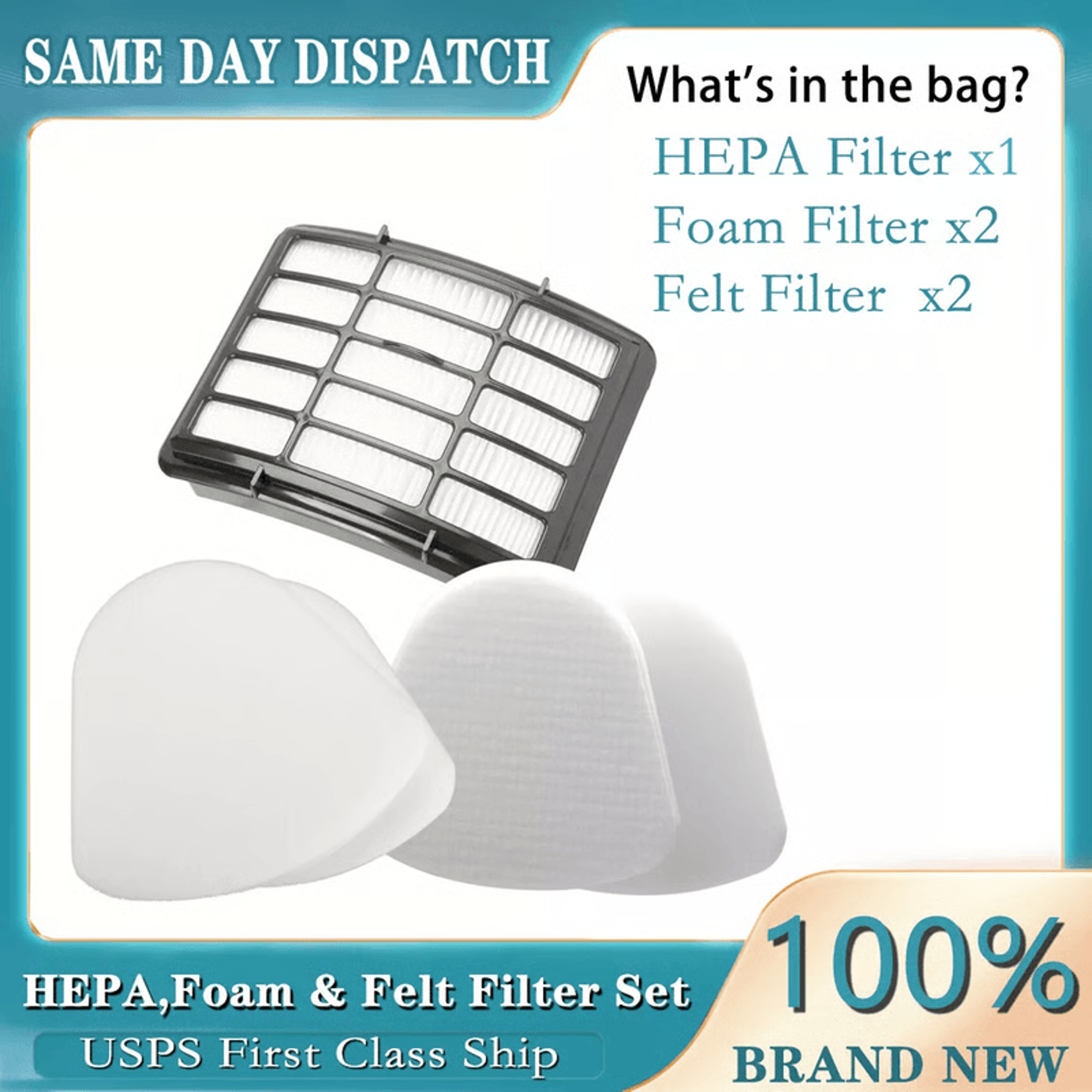 Foam  Felt Filter Kit For Shark Navigator LiftAway NV350 NV360 NV370  Replacement Filters 8