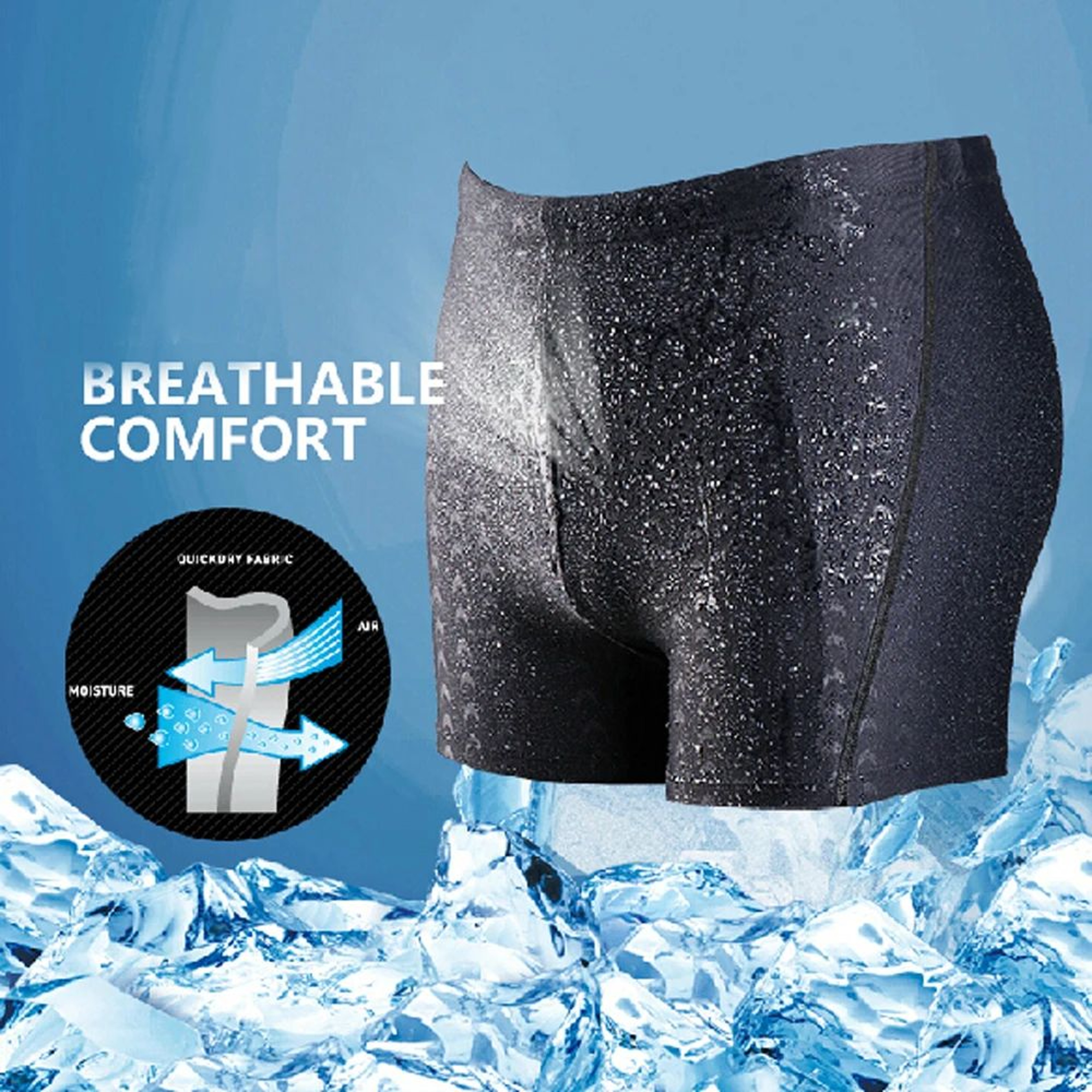 Mens Shark Print Quick Dry Swim Trunks 4