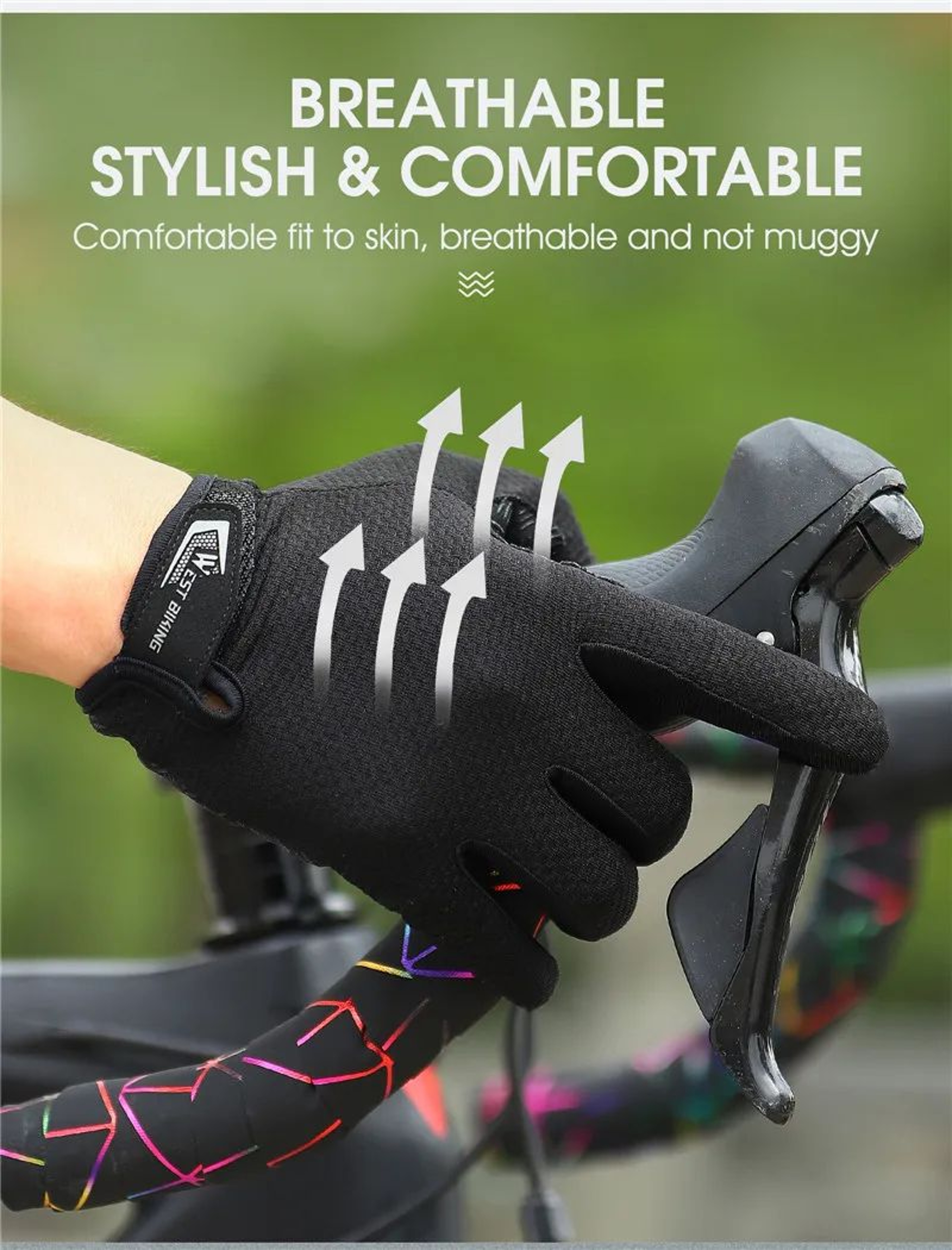 WEST BIKING Full Finger Touchscreen Cycling Gloves 8