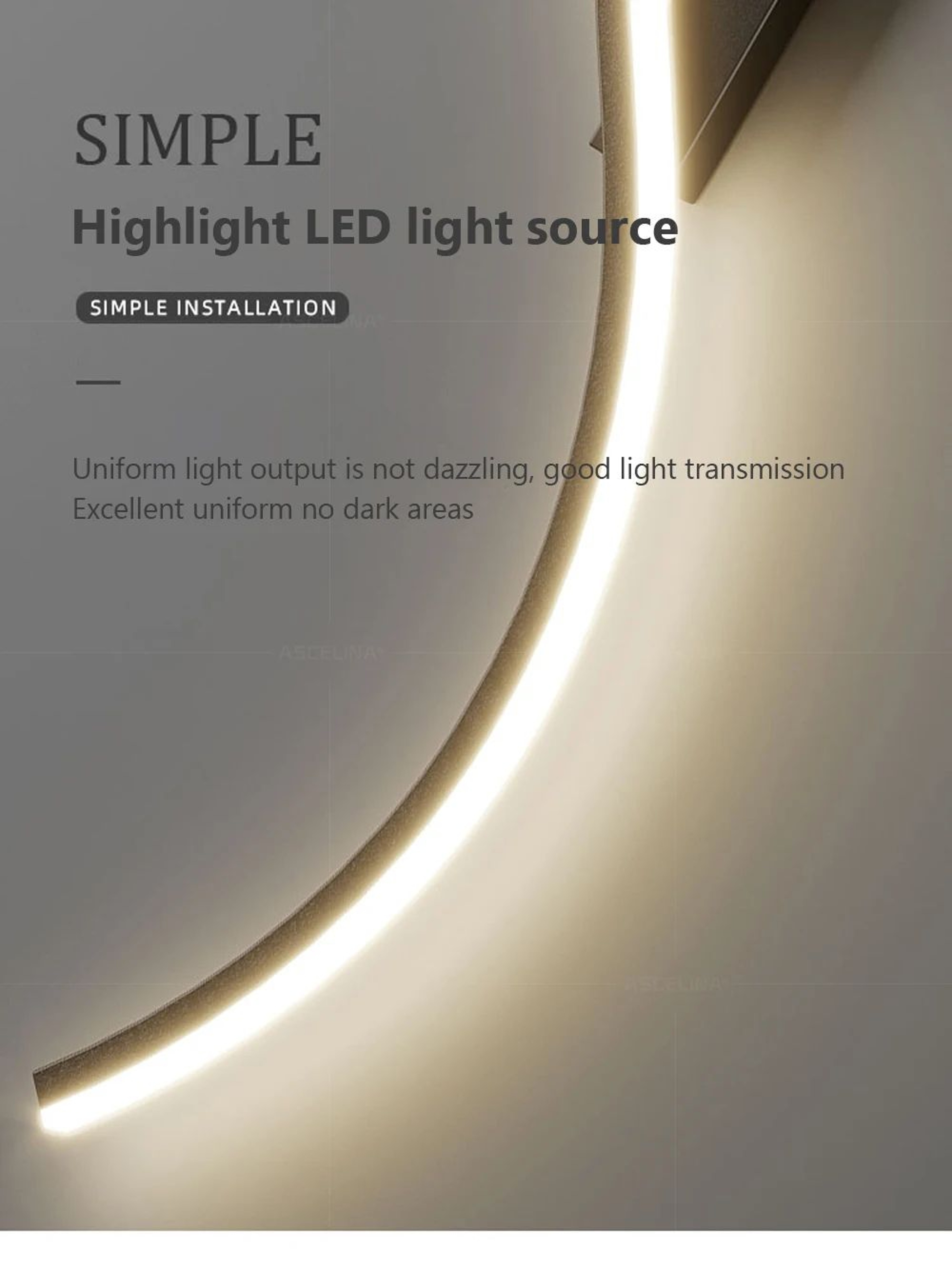 Smart LED Wall Lamp With Remote Control Adjustable Brightness 6